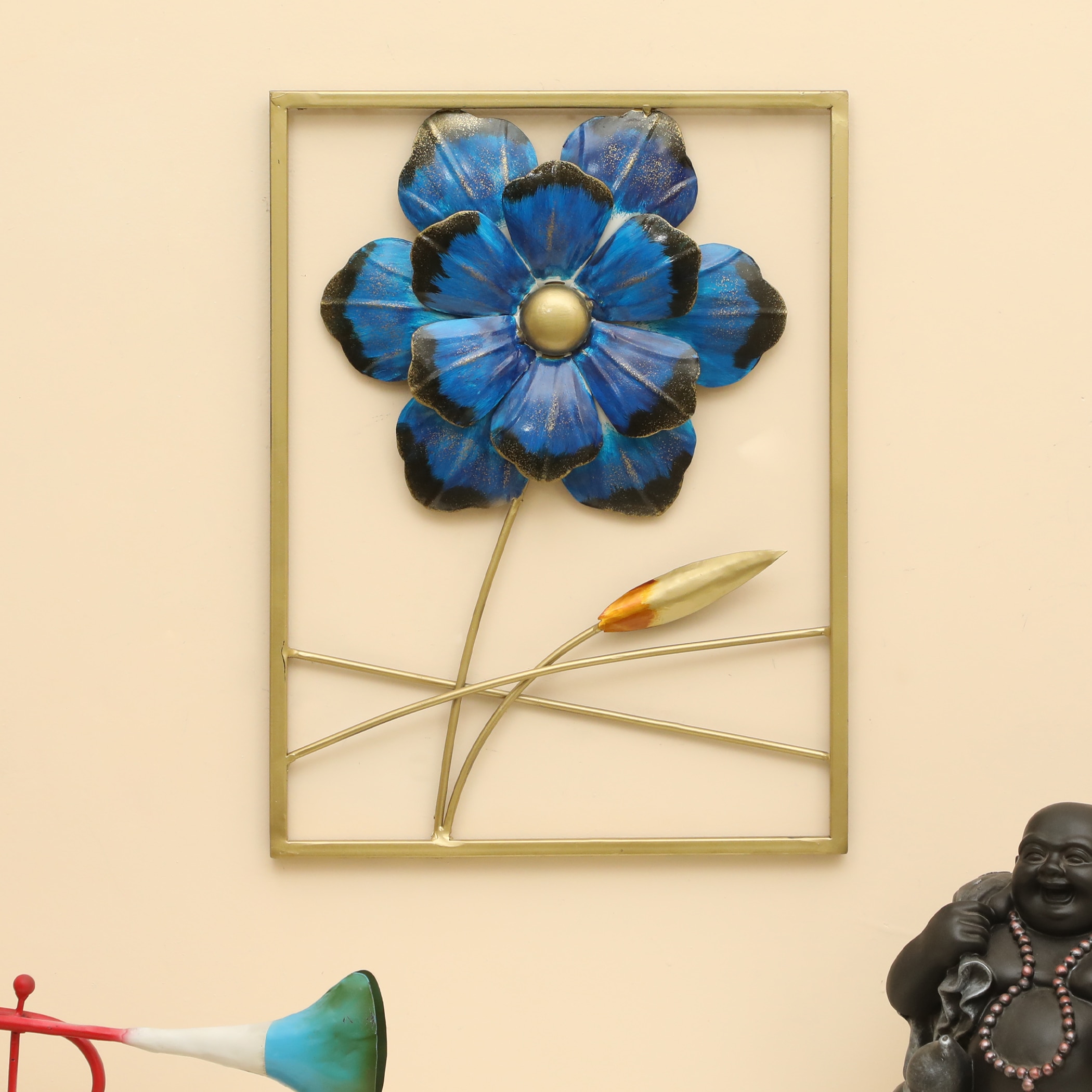 W-Cornwall Abstract Metal Wall Decor in Multicolor Set of 1 - Vedas Exports