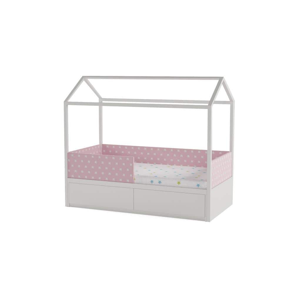 Windchime Engineered Wood Box Storage Bed in Pink Colour