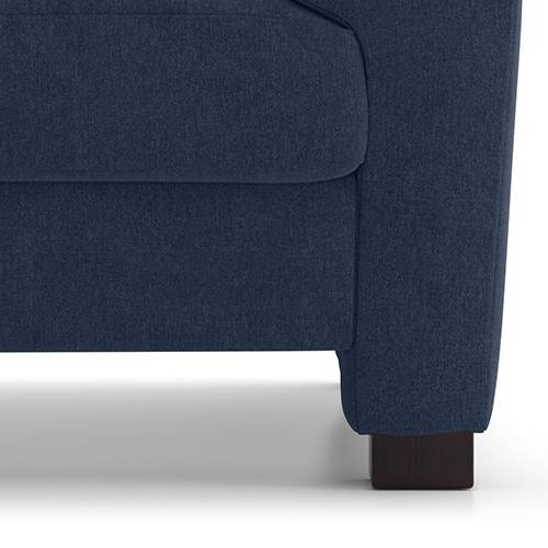 Farina Premium 1 Seater Fabric Sofa in Lapis Blue Colour