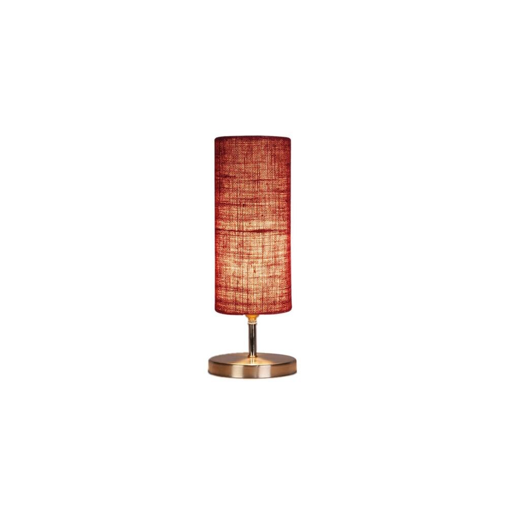 Maroon Jute table lamp with Steel Base -51