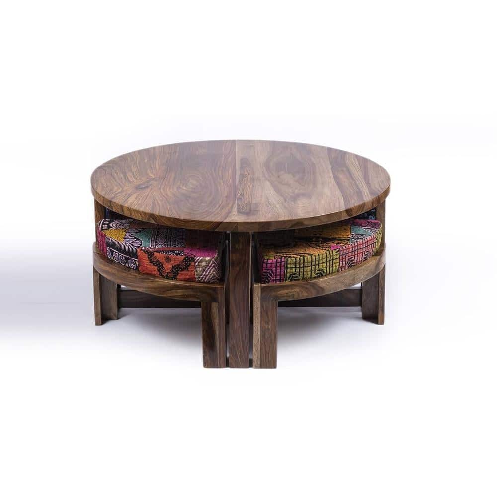 Nashville Coffee Table Set - Multicolour Patch Kantha