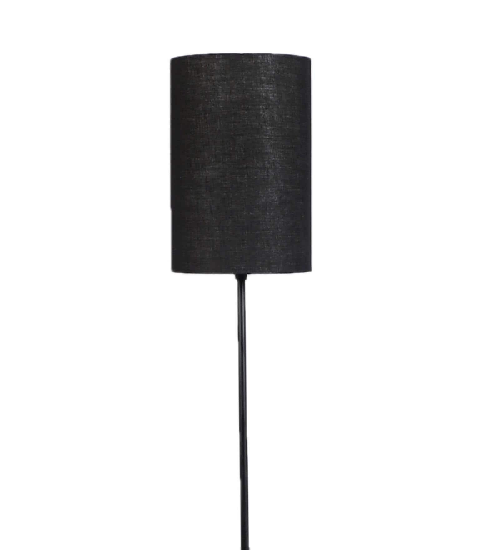 Montgomery Black Cotton Shade Floor Lamp