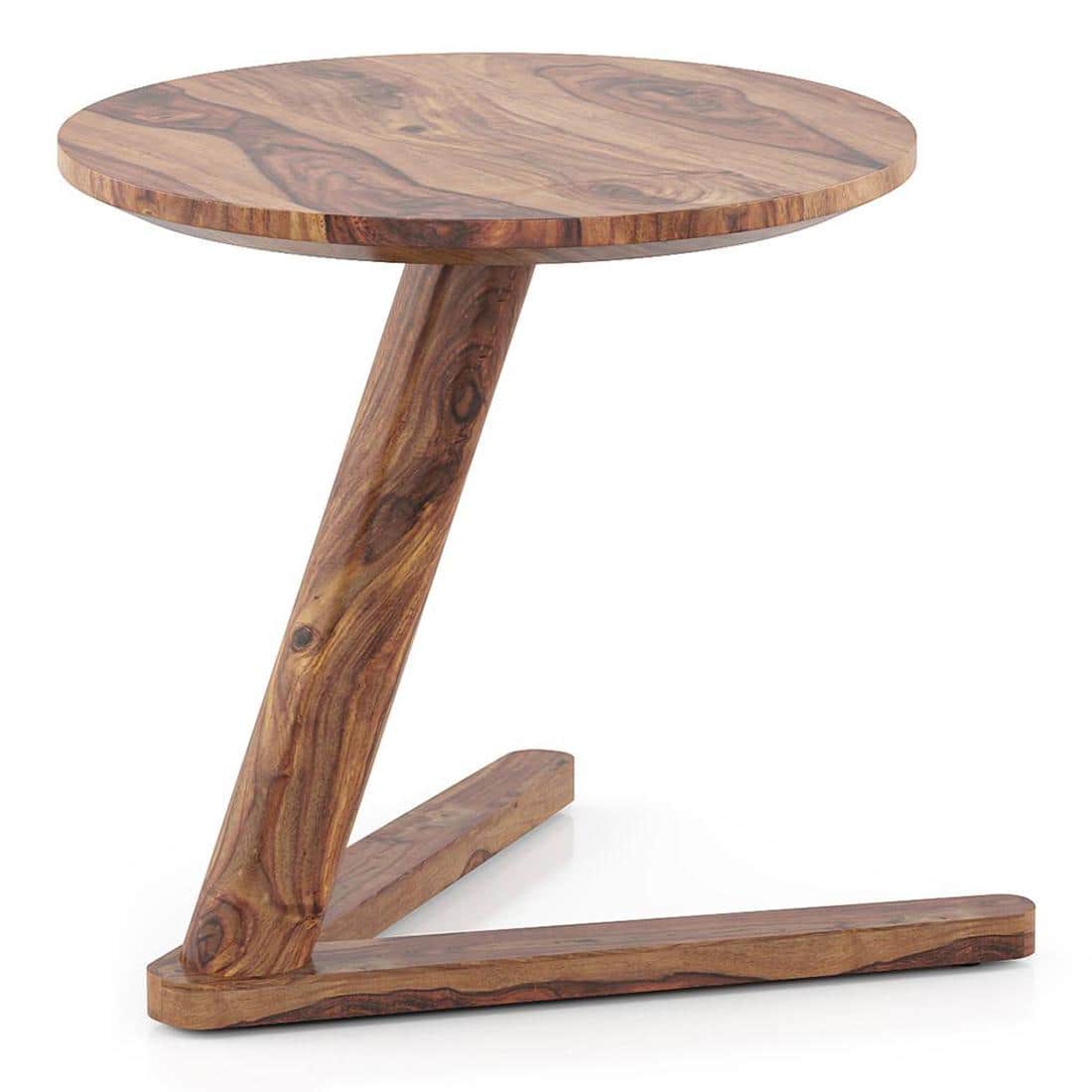Fabre Solid Wood Side Table in Teak Finish