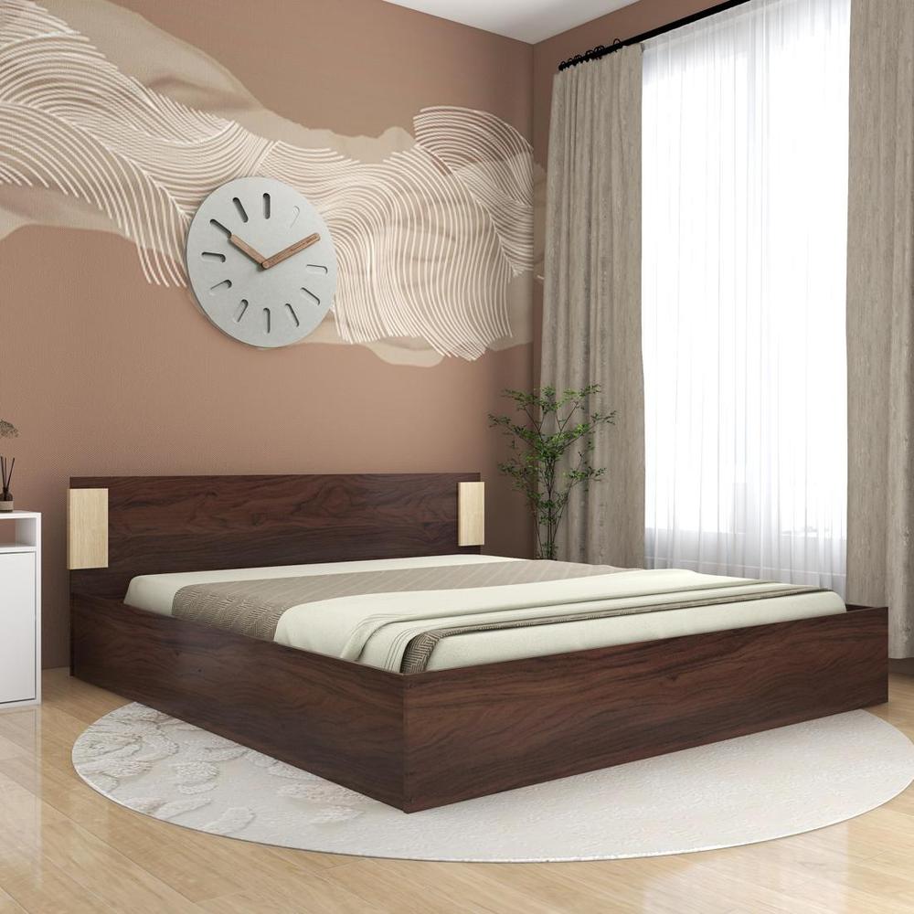 Nikki King Size Bed In Walnut Finish