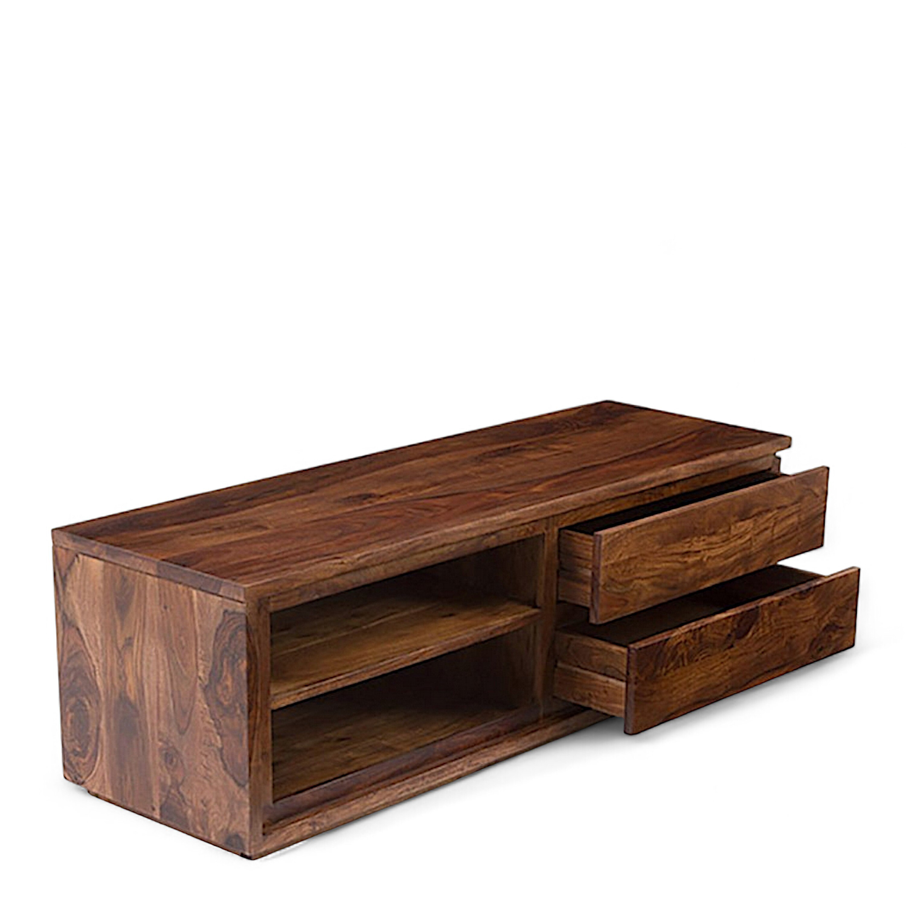 Allen Sheesham Wood Contemporary Tv Entertainment Unit For Tv Upto 70 Inch In Provisional Teak Finish