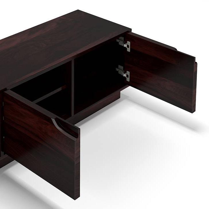 Zephyr Solid Wood TV Unit in Mahogany Finish