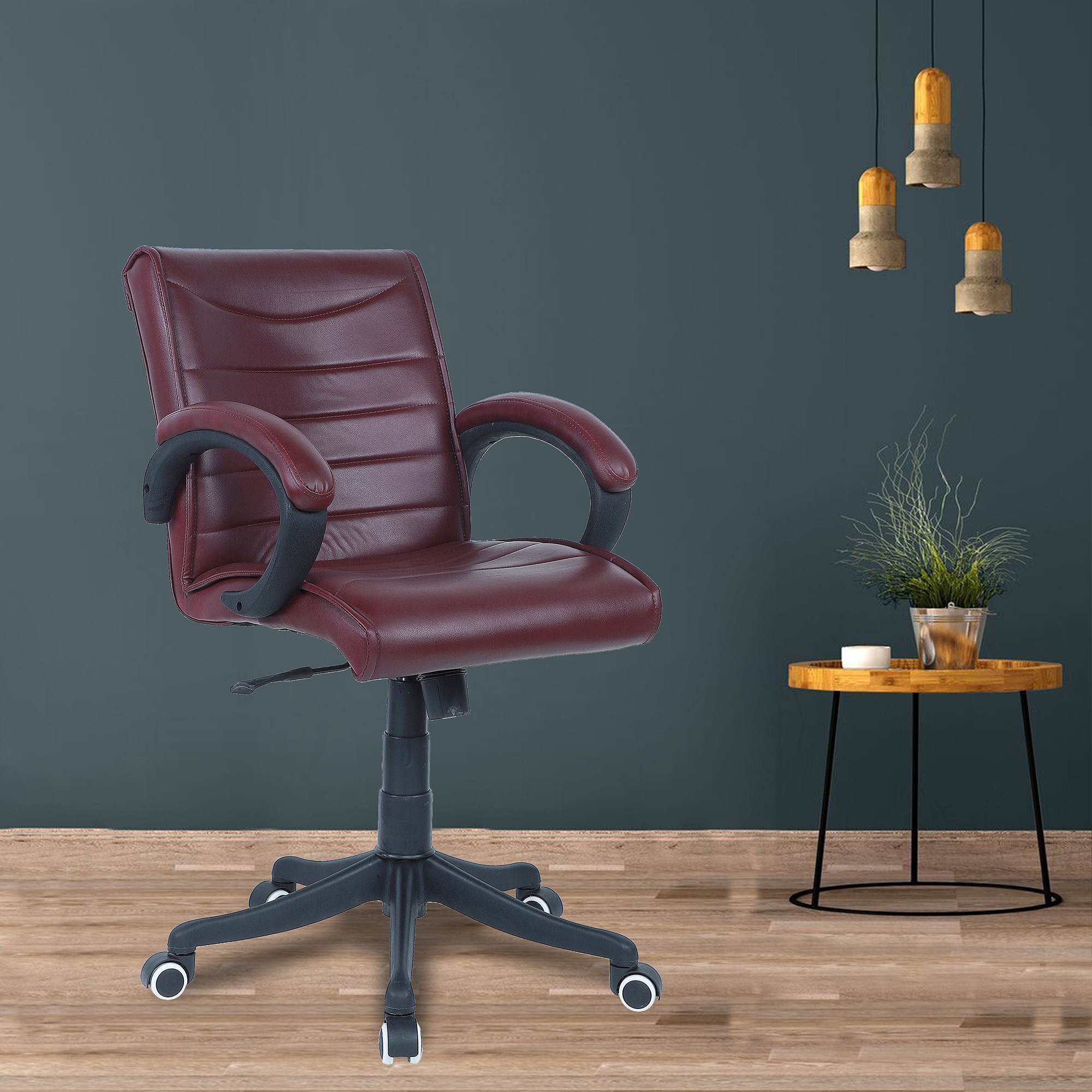 Joorrdonn Mid Back Executive Chair in Maroon Colour