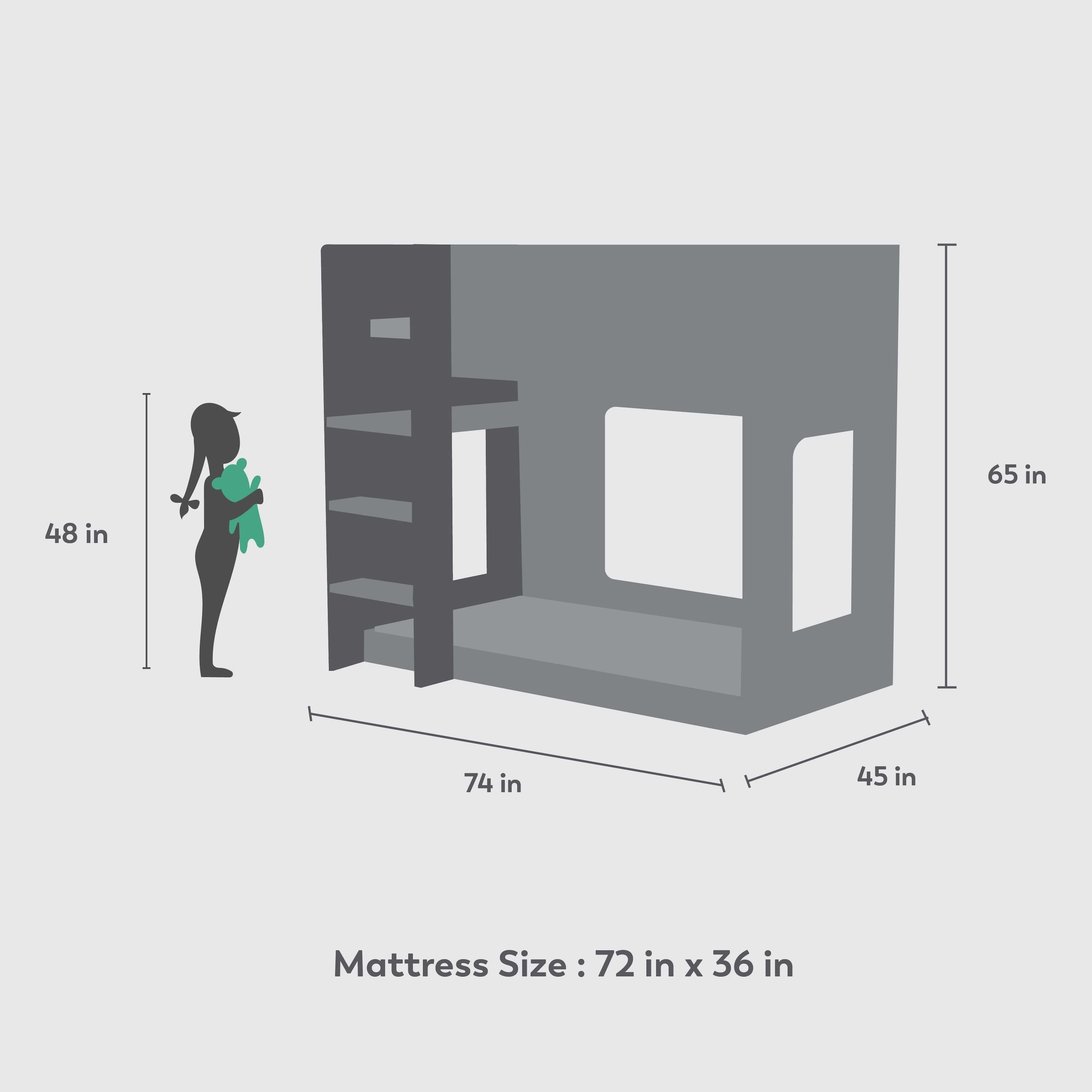 Caravan Bunk Bed Blue In Blue Colour