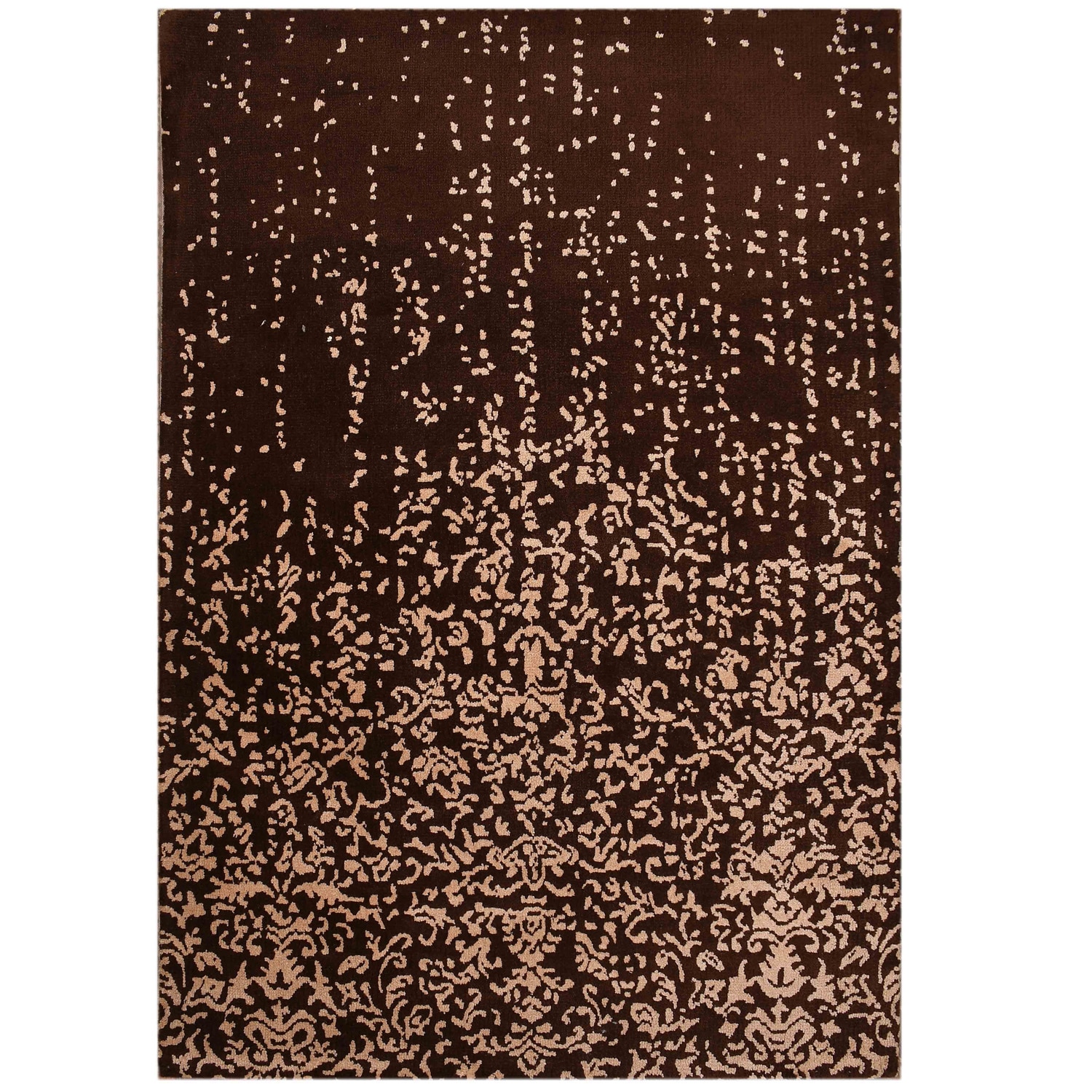 Multicolor Abstract Machine Made Polyester 4 X 6 Feet Carpet