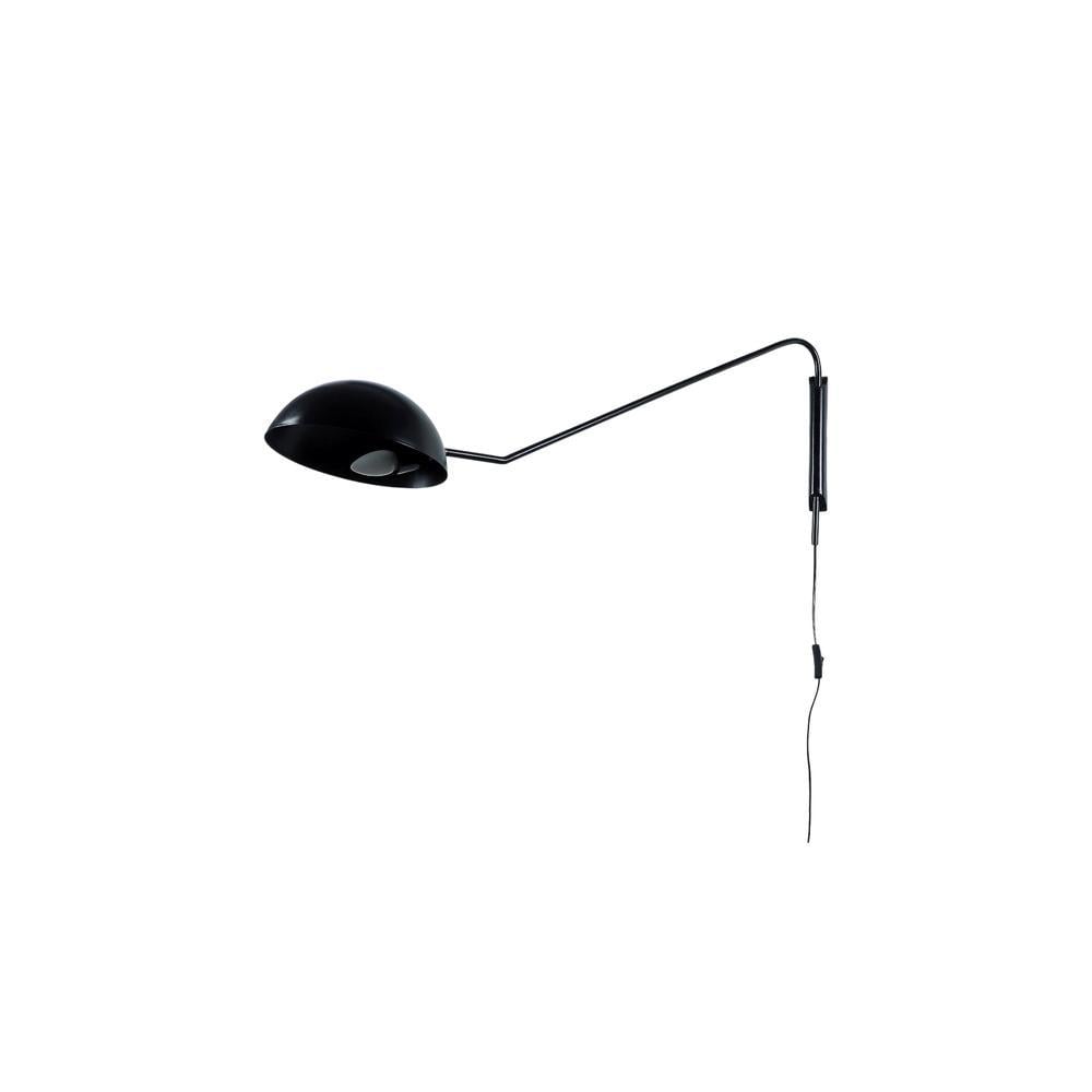 Swiveling Black Metal Wall Light