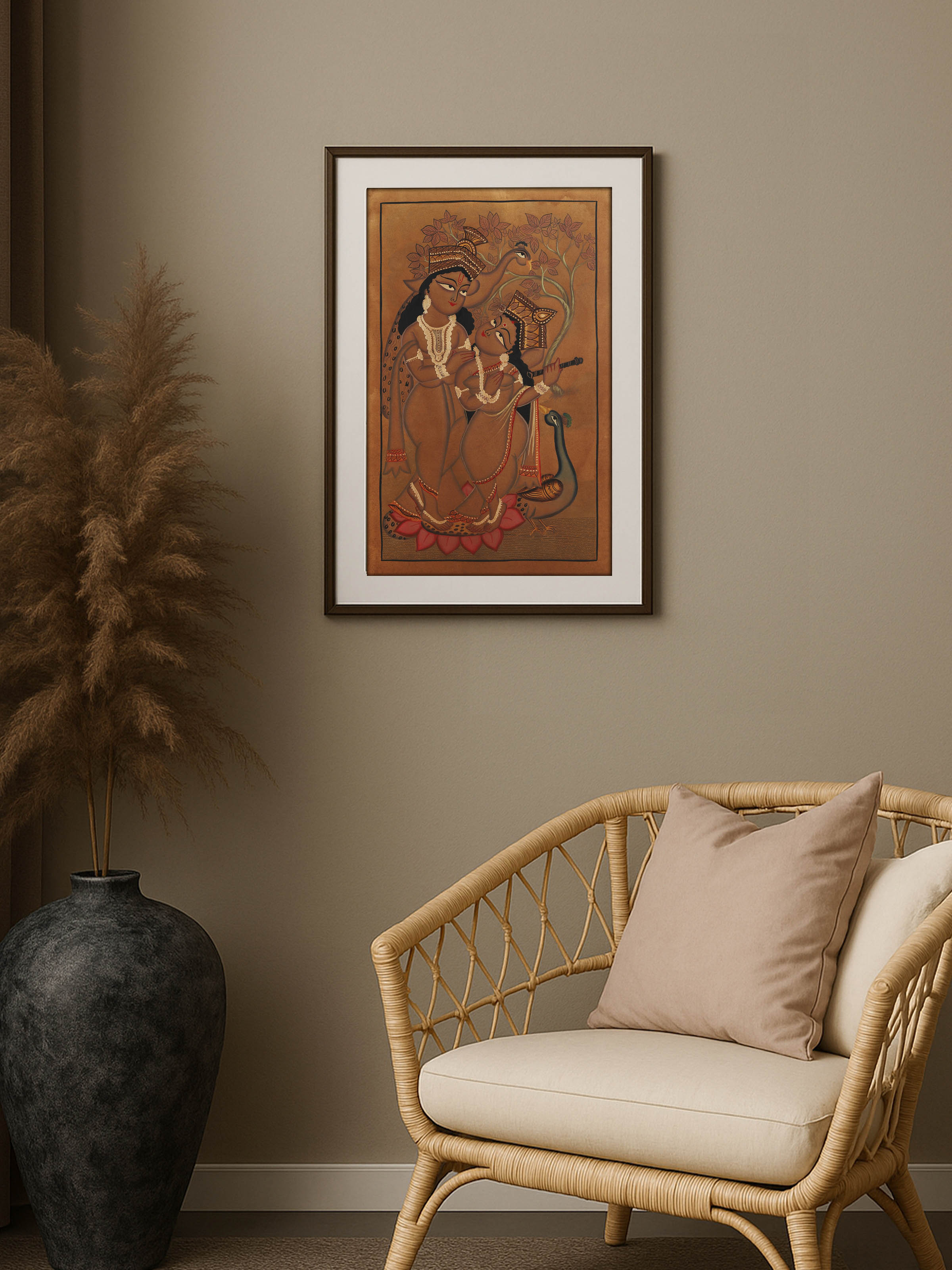 Shree Krishna Kalighat Painting