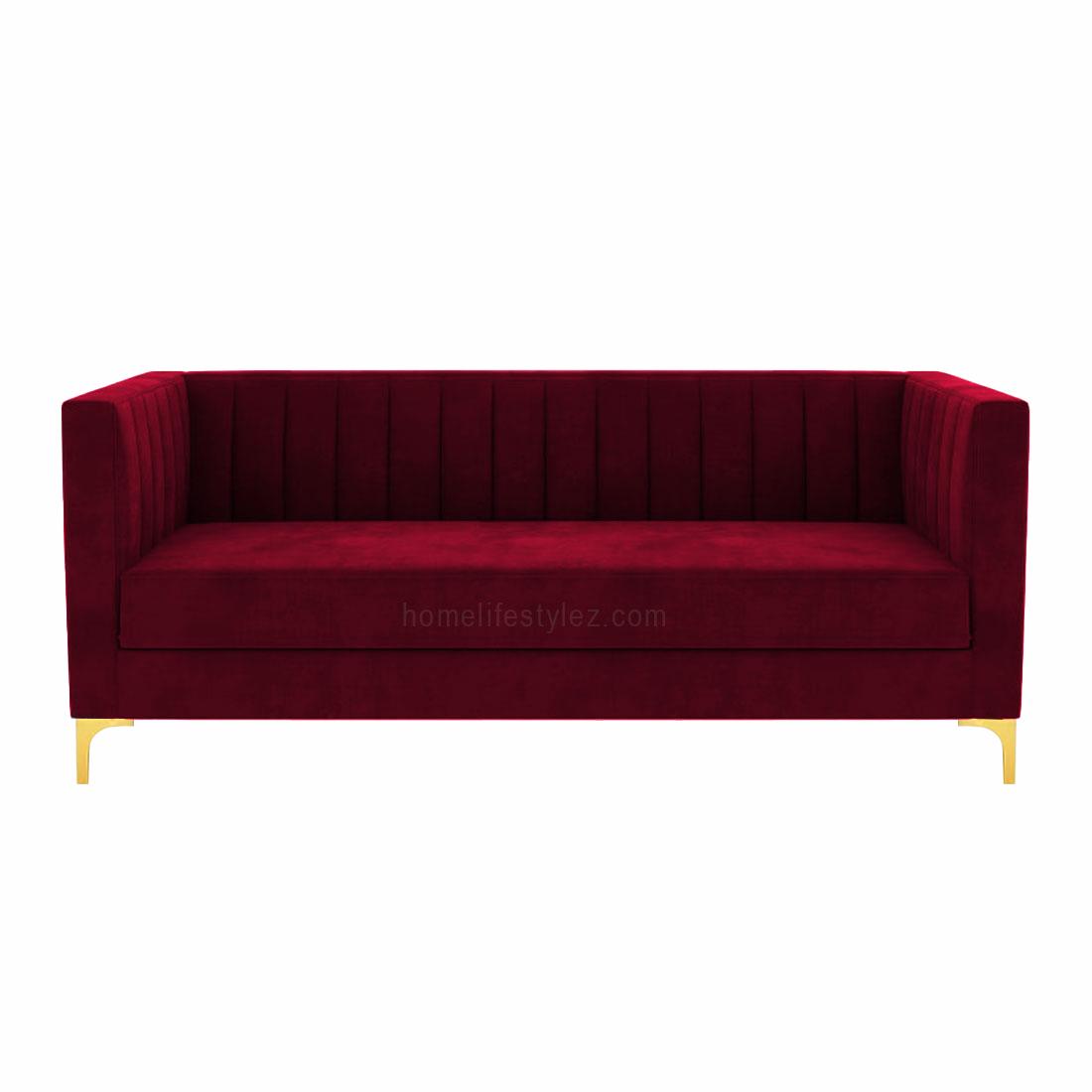 Loris Fabric Sofa - Maroon
