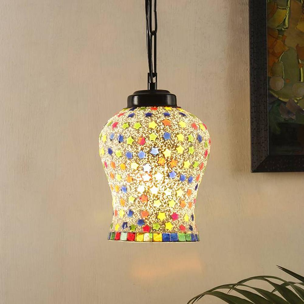 Braylen Multicolour Glass Hanging Light