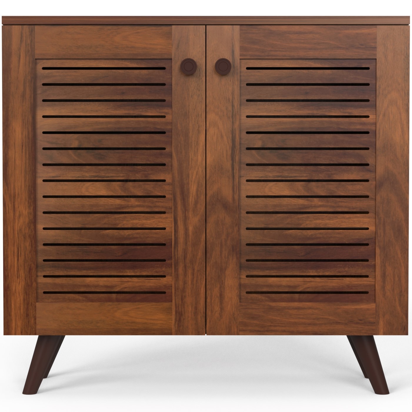 BLUEWUD Carlem Engineered Wood 2 Doors Shoe Rack Cabinet Slipper Footwear Stand Organizer with Drawer can Store Up to 12 Pairs for Hall Living Room Home Furniture (Brown Maple)