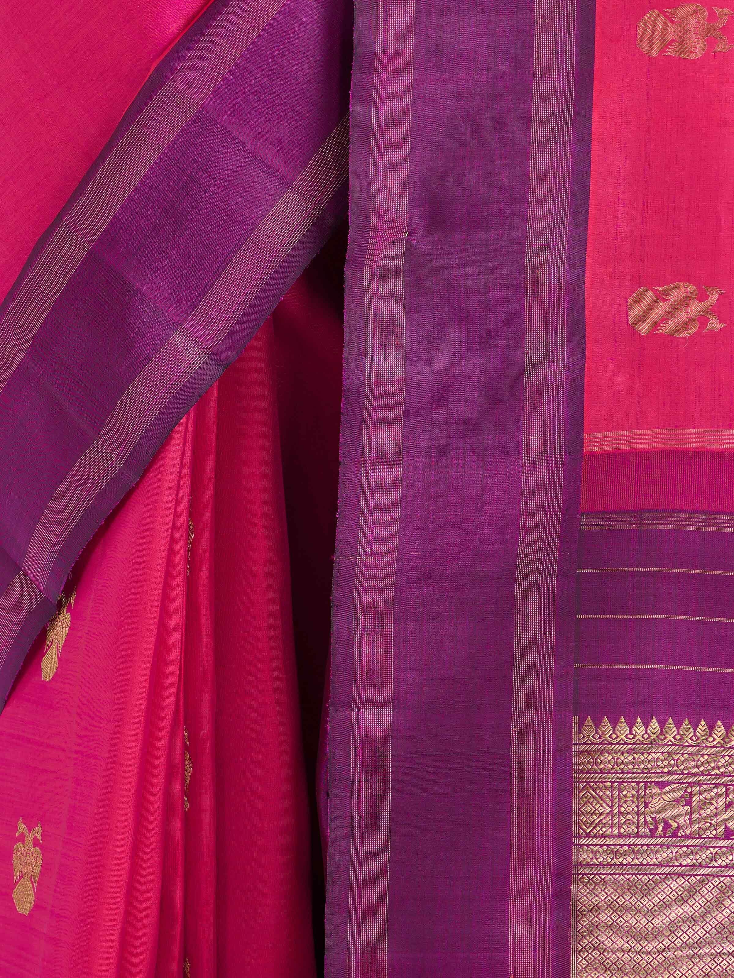 Pink Silk Kancheepuram Saree