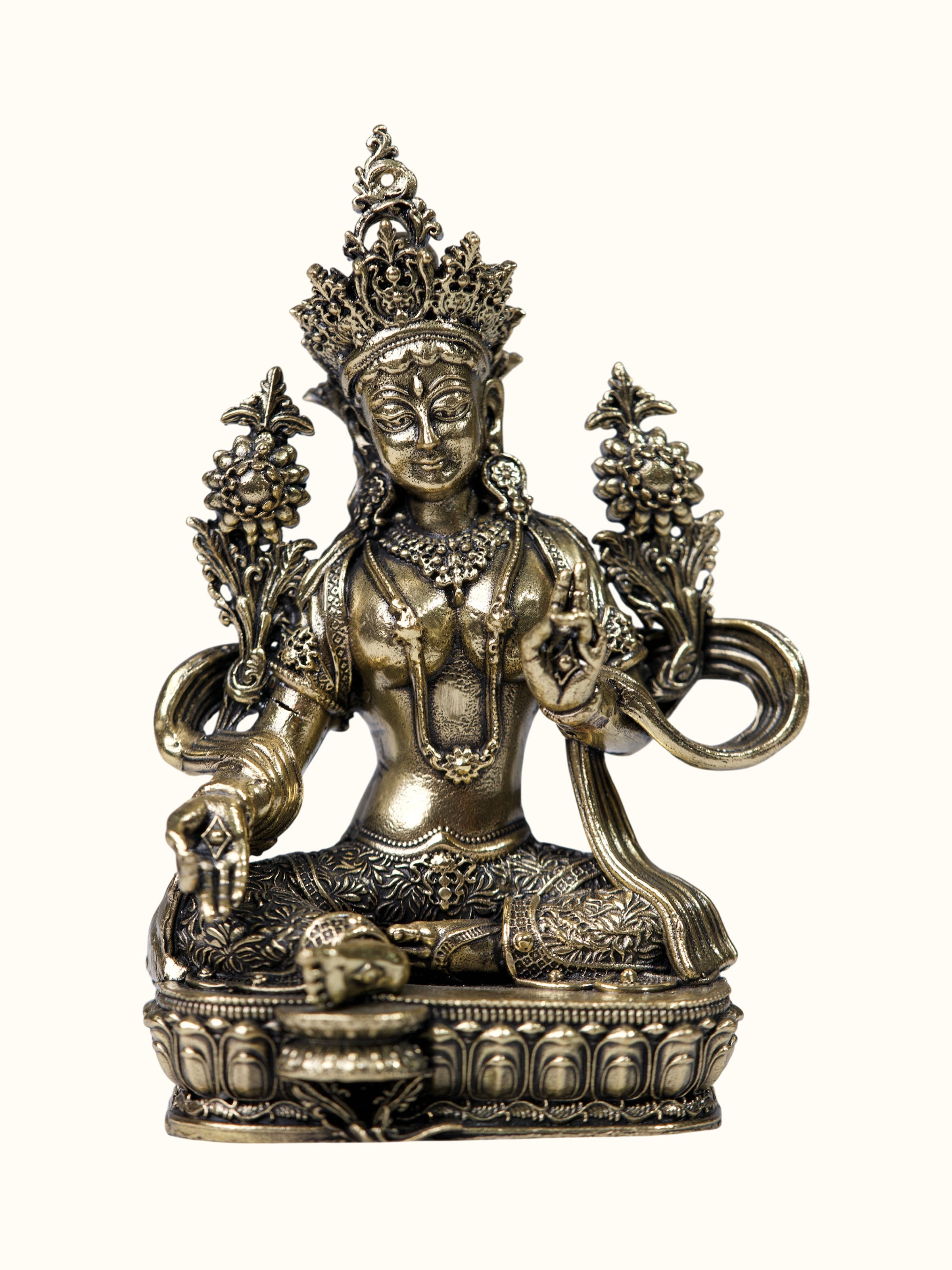 Brass Green Tara Sitting Idol