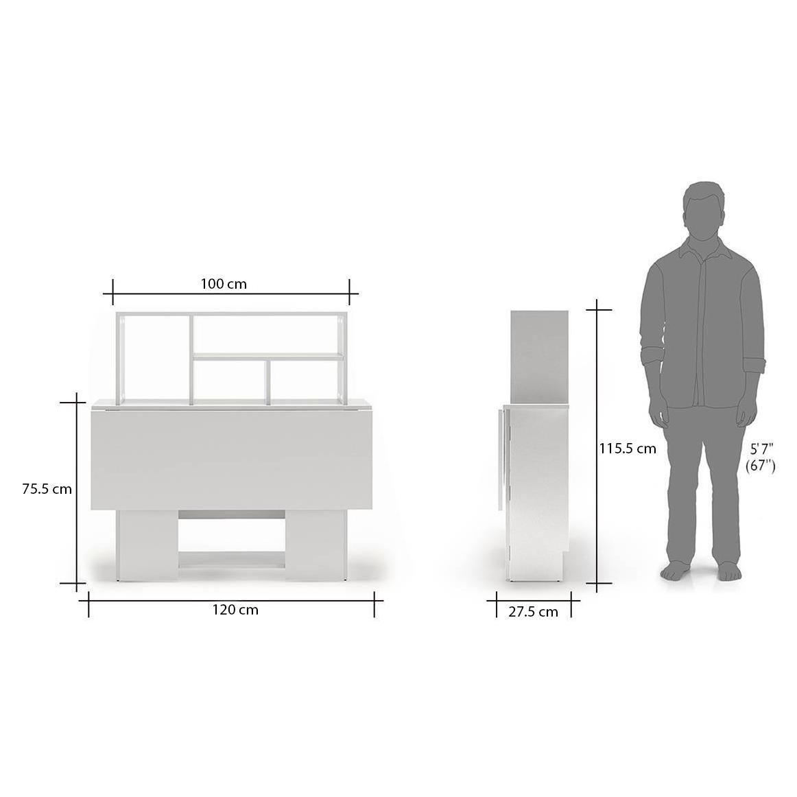 Anton Engineered Wood Study Table in Finish