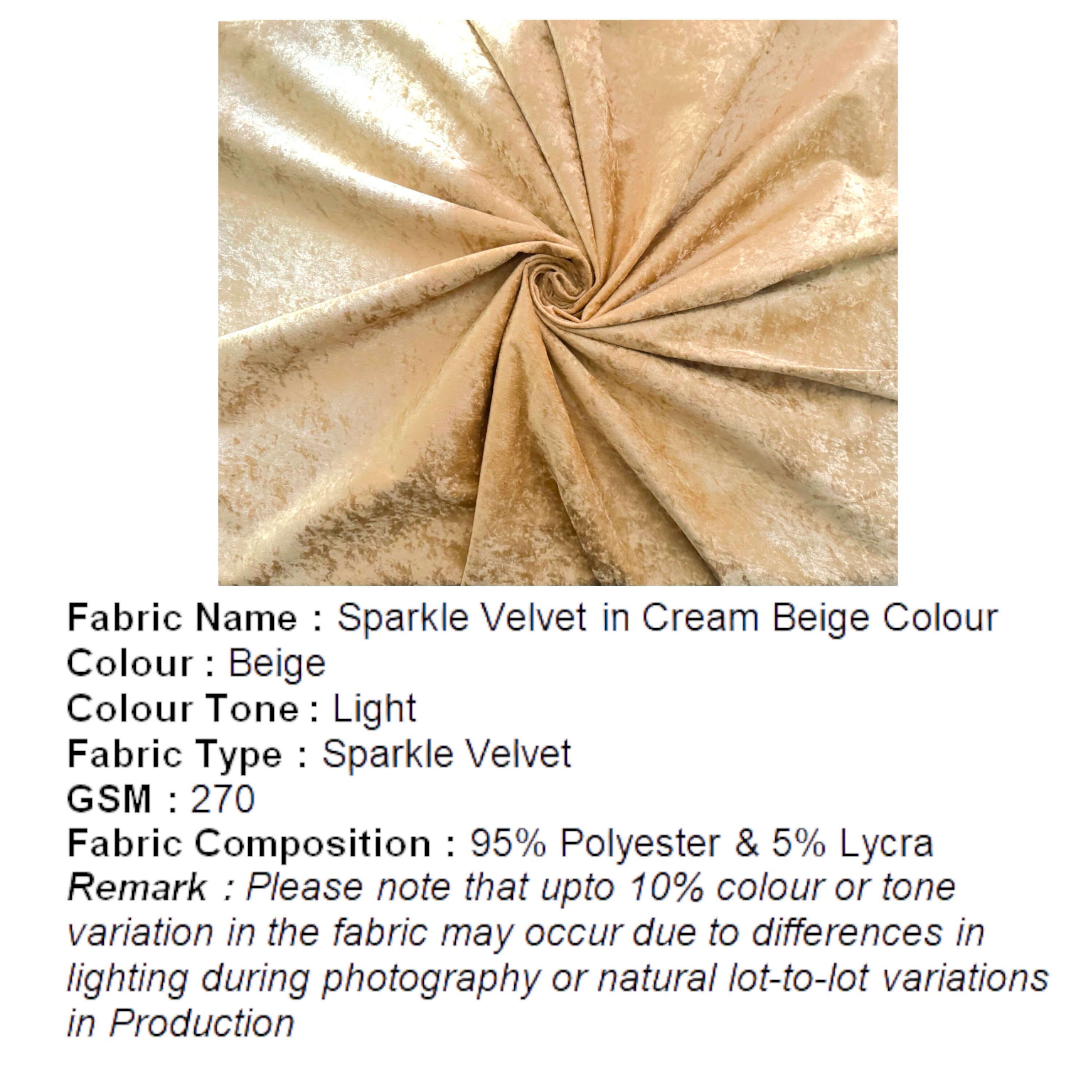 Iris Solid Wood Ottoman Pouffee in Ivory Sparkle Velvet