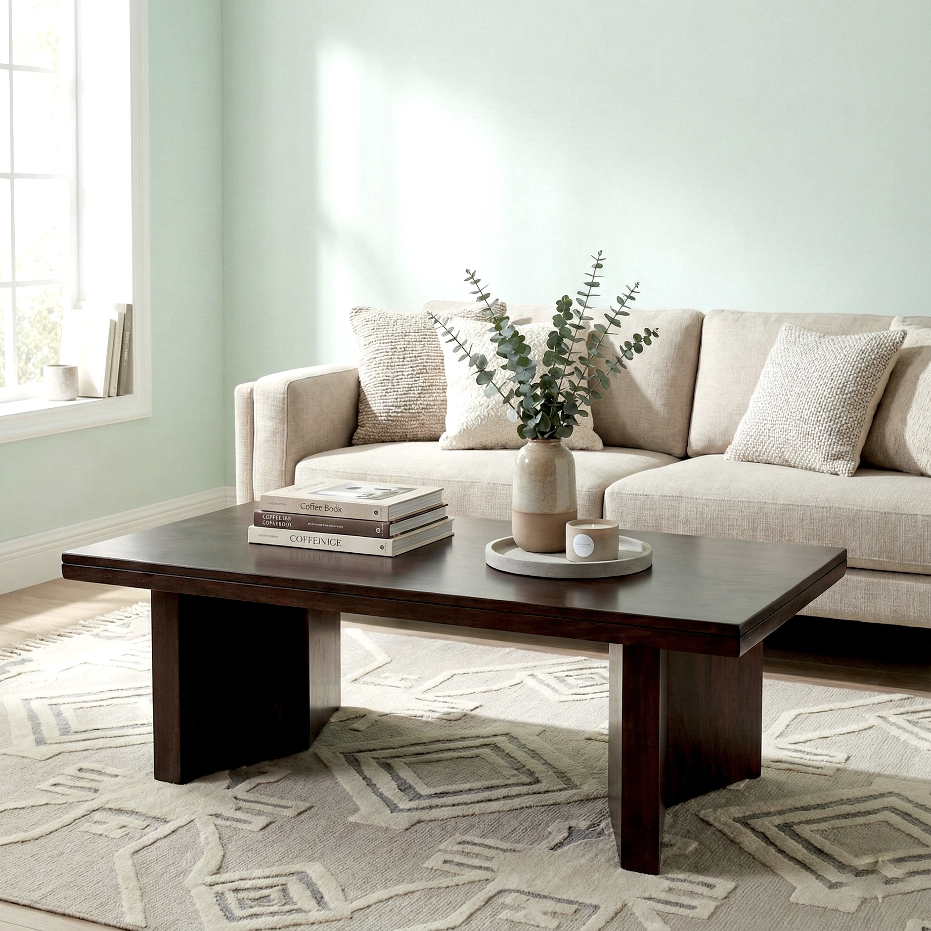 Kassel Sheesham Wood Coffee Table In Mahogany Finish