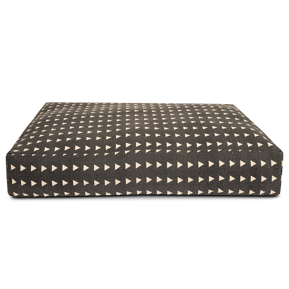 Bohemian Aztec Rectangle Cotton Pets Bed in Brown Colour