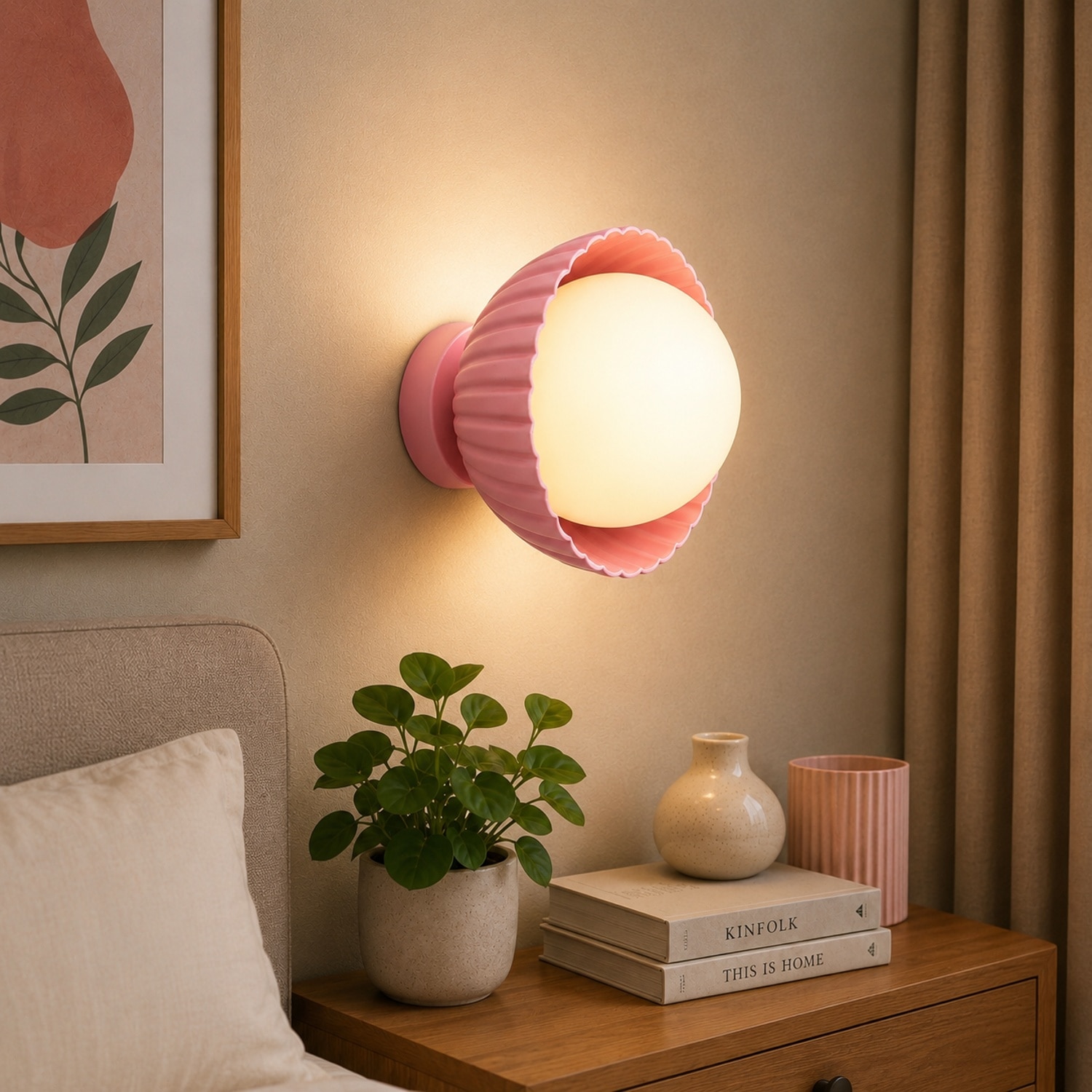 pristine interiors Pink Moon Wall Lamp-picture-10