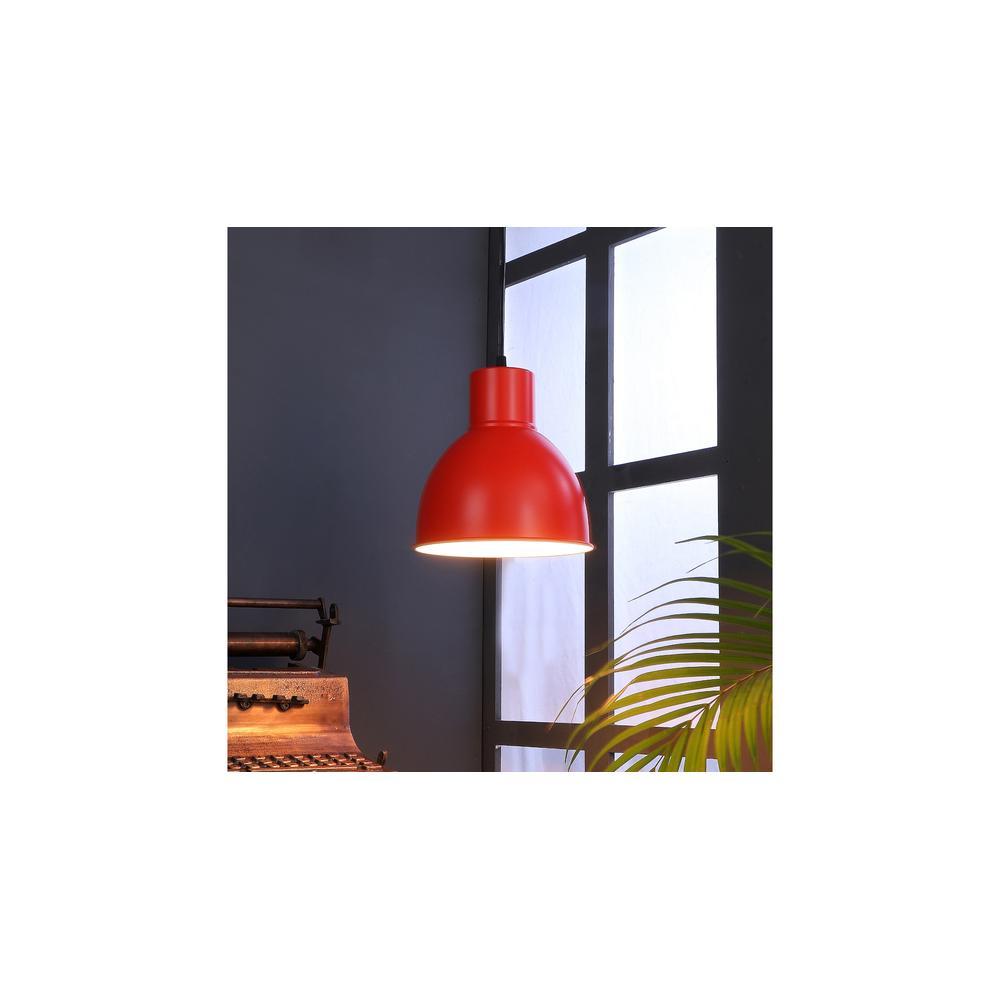 Opi Minimal Pastel Red Metal Single Hanging Light