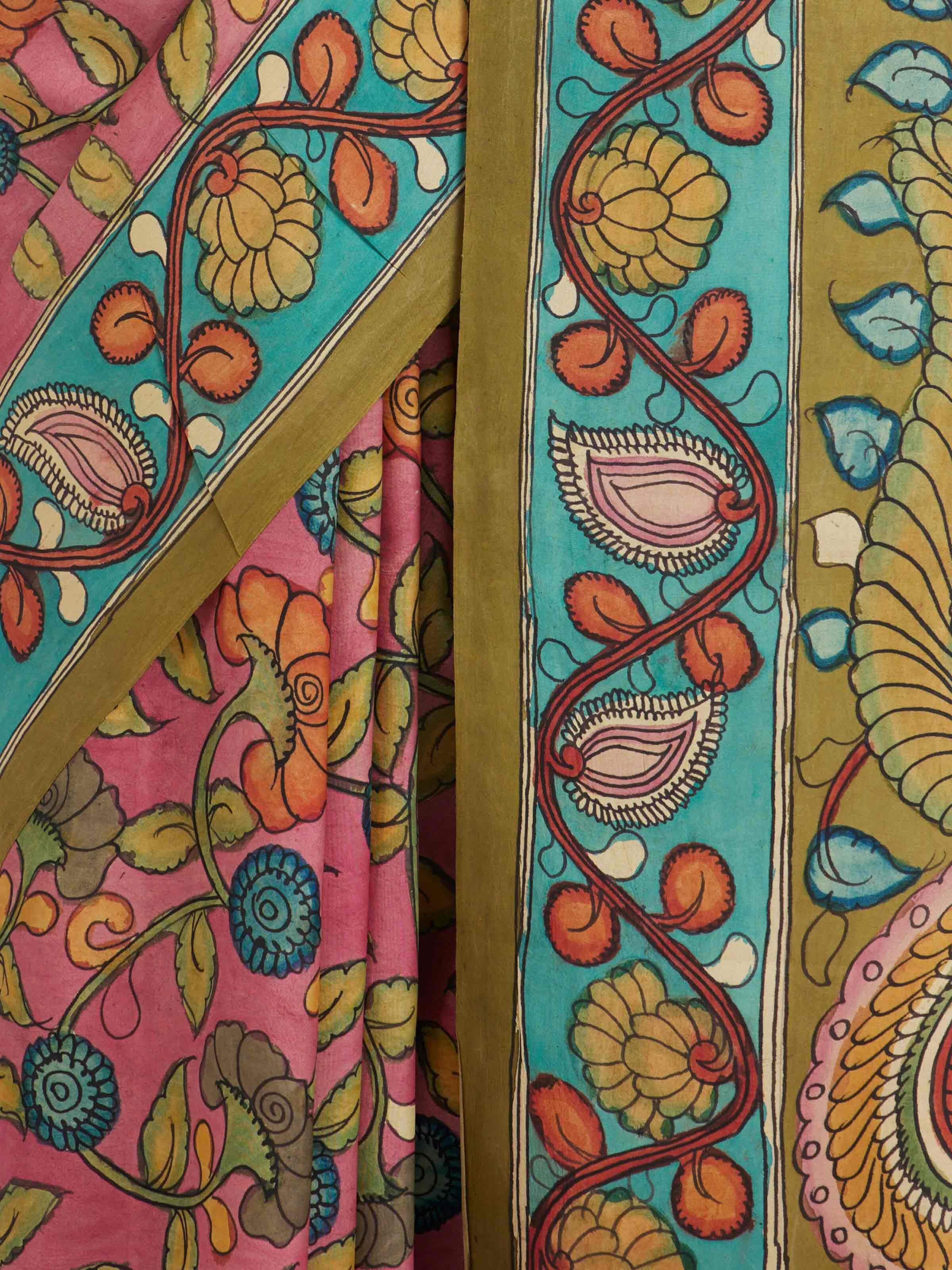 Kalamkari Mulberry Silk Saree