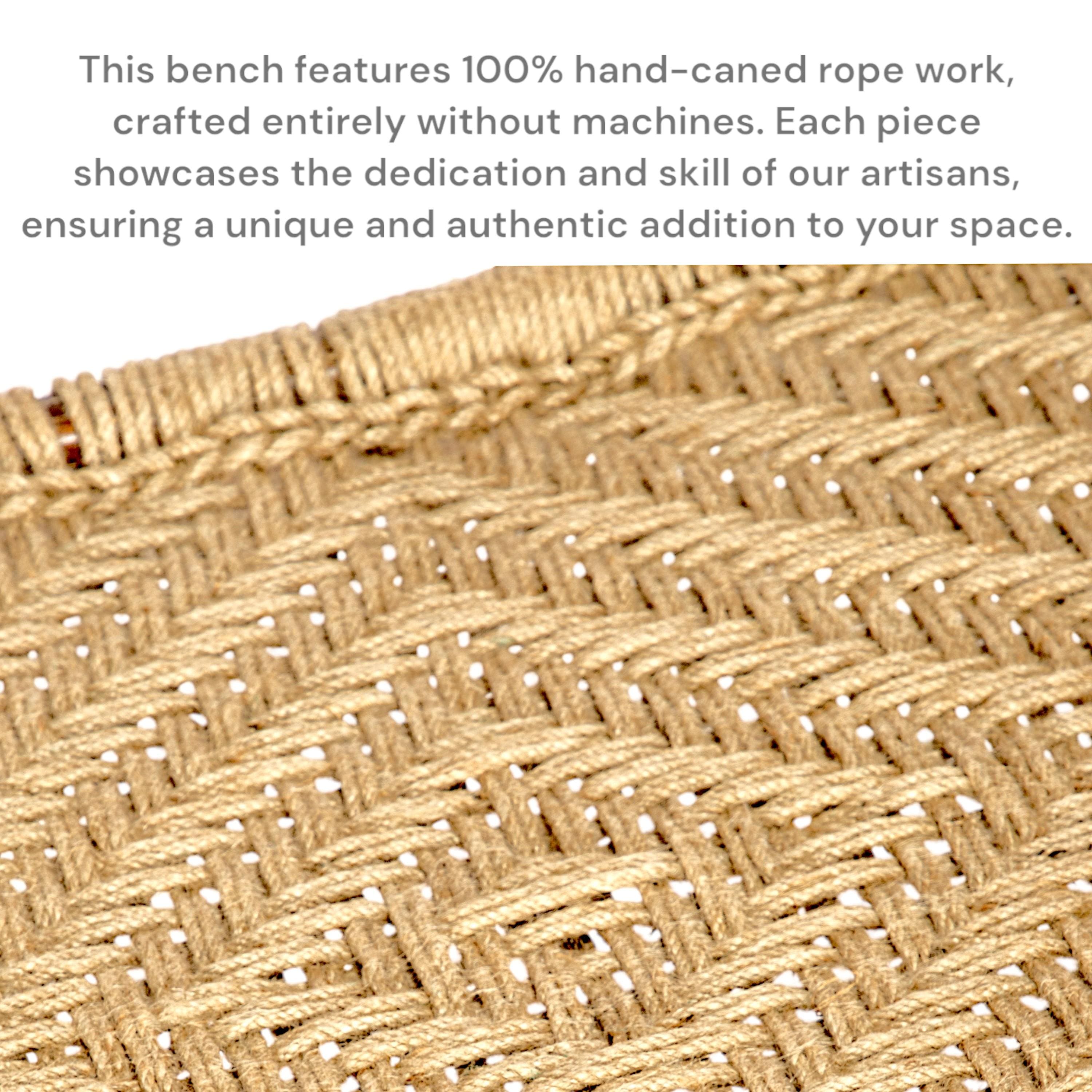 Natwest Sheesham Wood Relaxing Maachi Chair in Jute Rope Canning