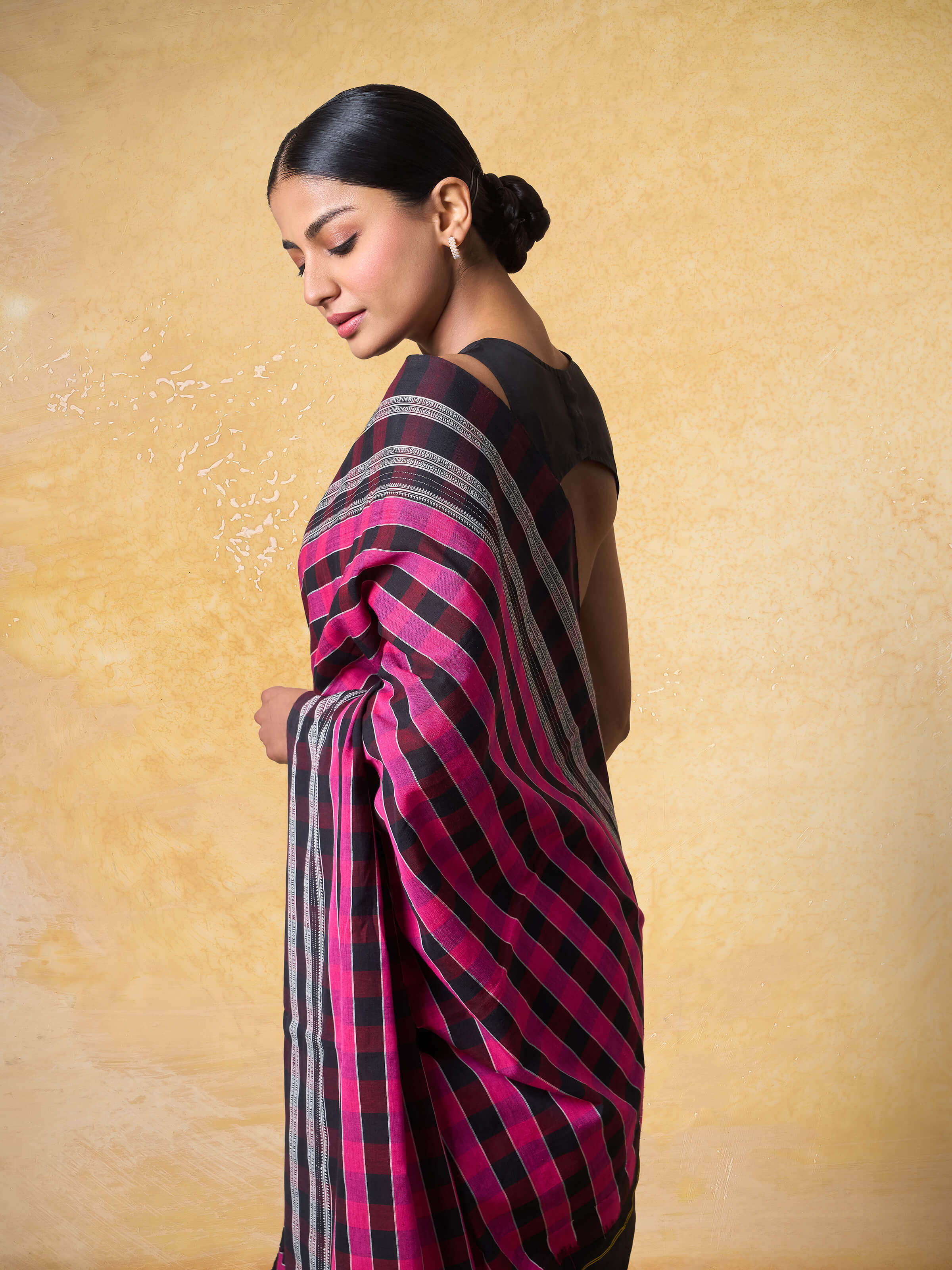 Pink Cotton Silk Ilkal Saree