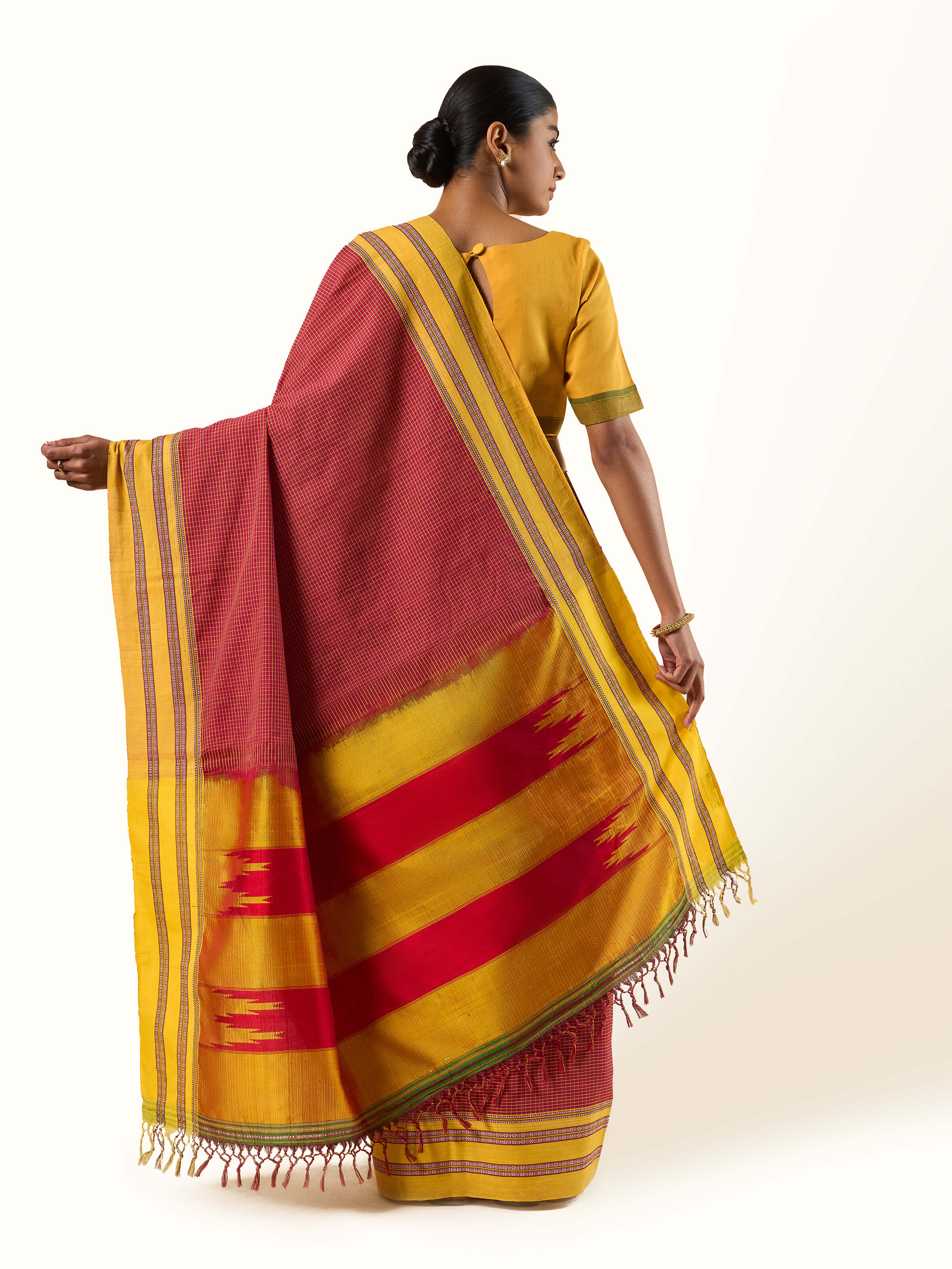 Red Cotton Silk Ilkal Saree