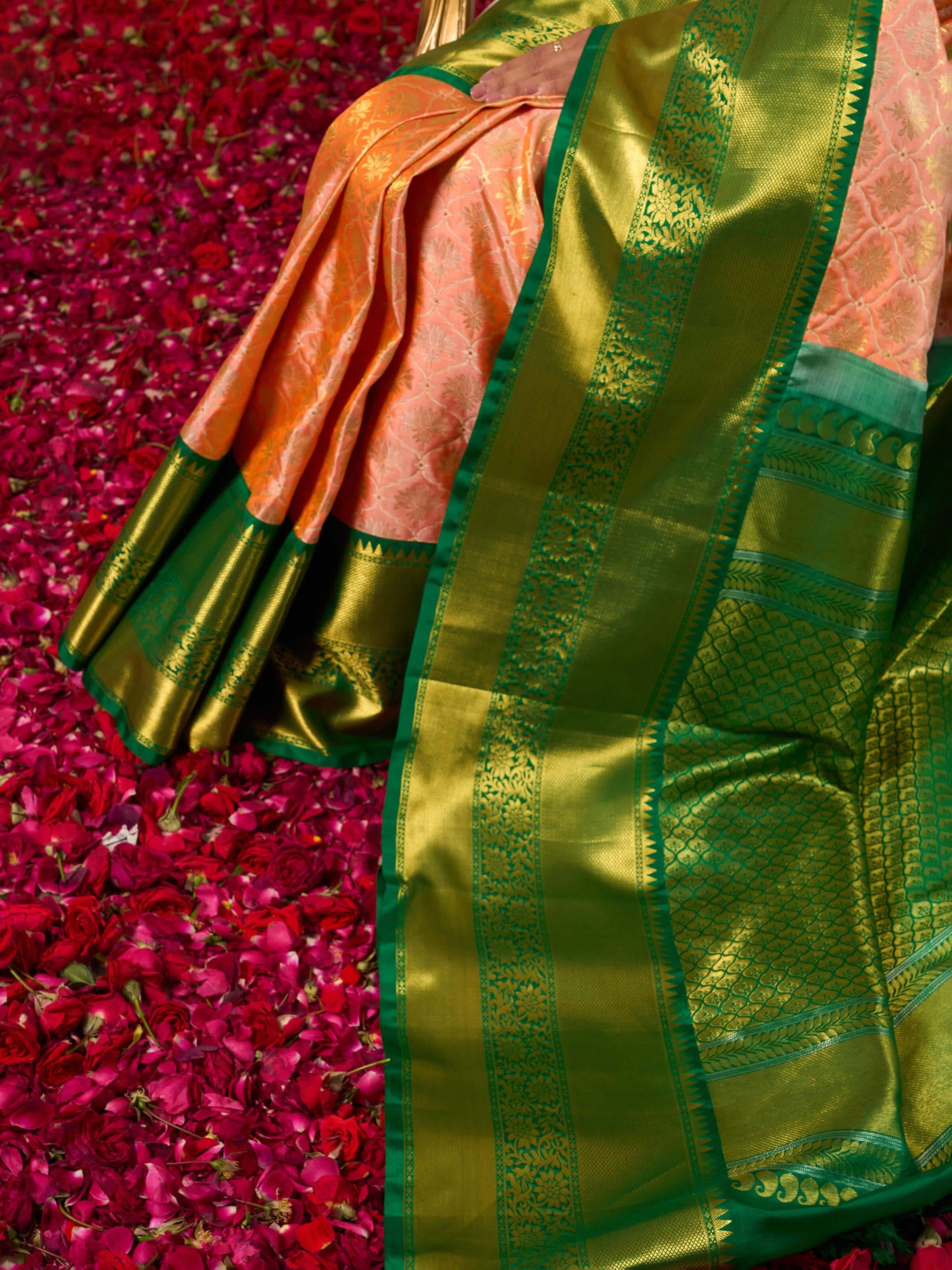 Pink Silk Dharmavaram Saree
