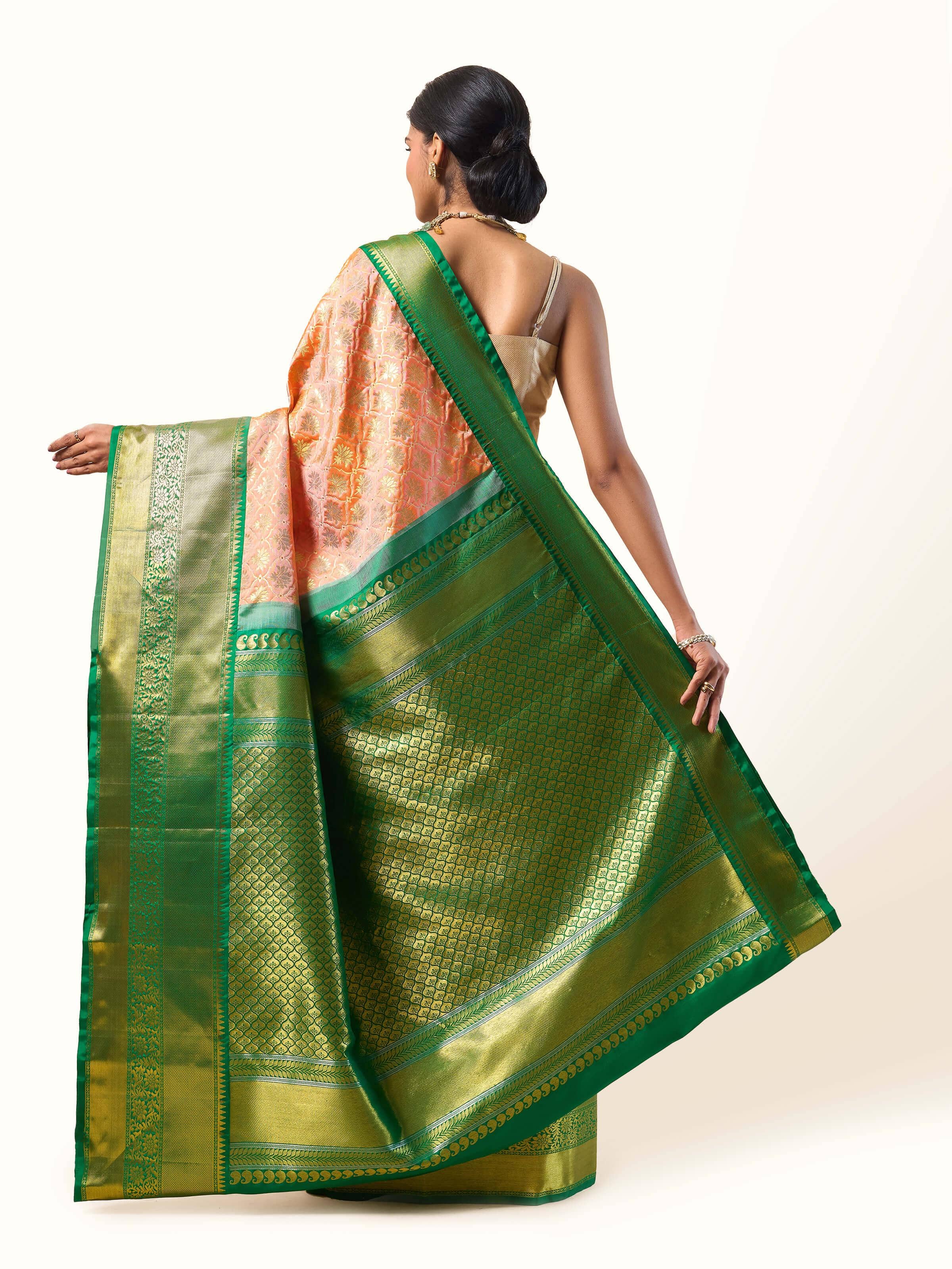 Pink Silk Dharmavaram Saree