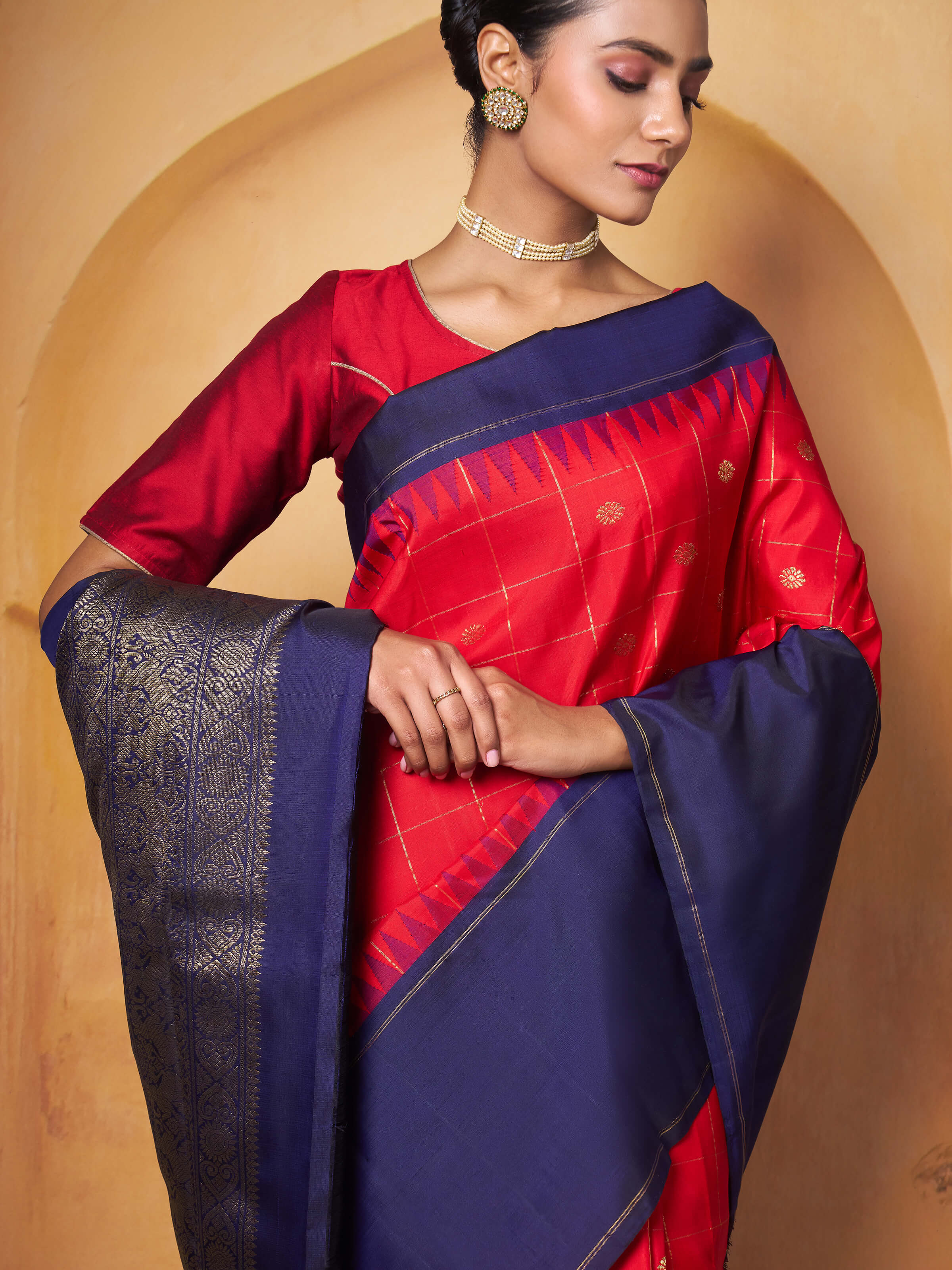 Red Silk Kancheepuram Saree