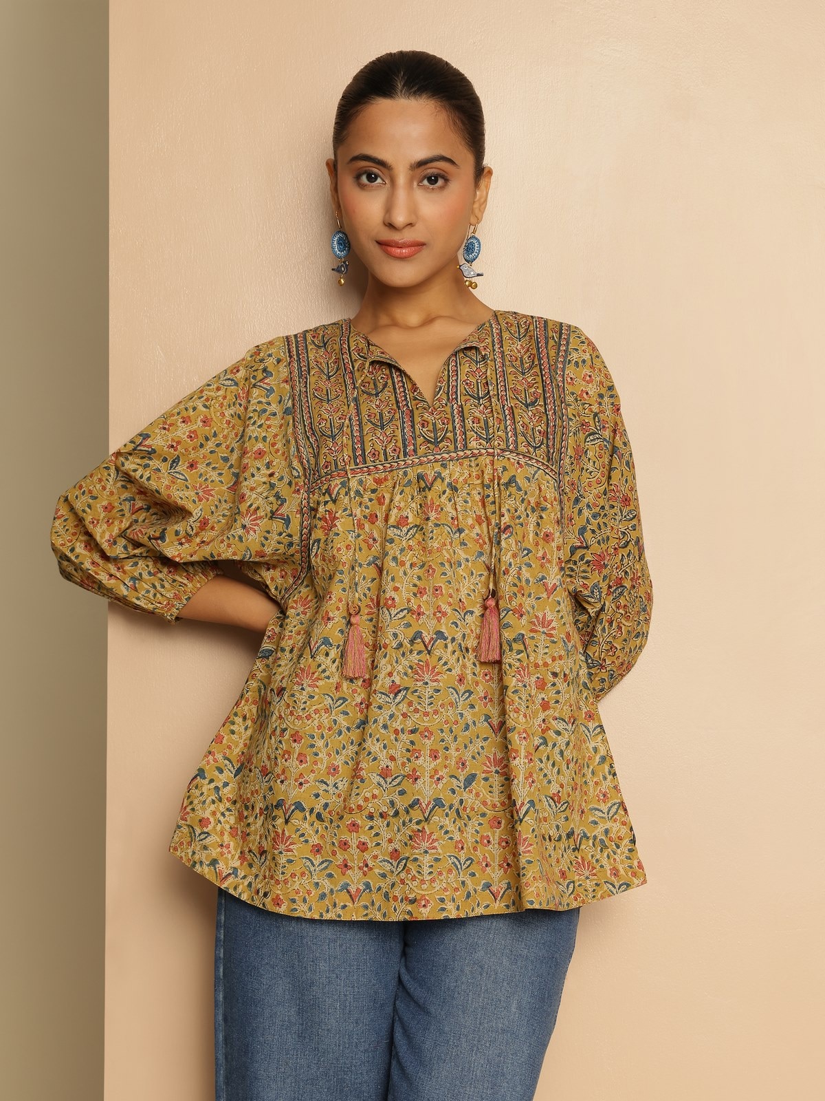 Another lifestyle angle highlighting the flowing shape and charming pattern.