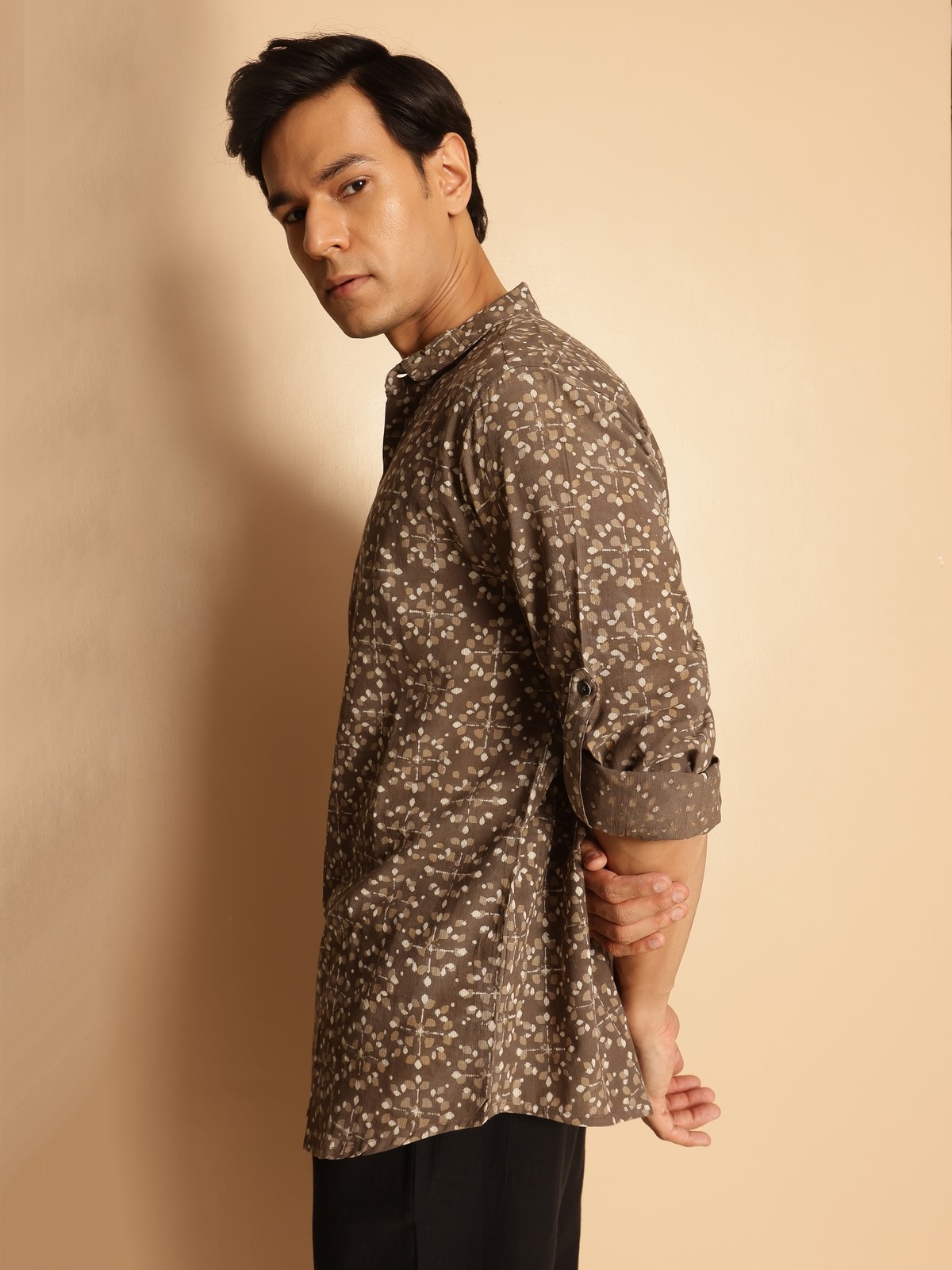 Alternate lifestyle view highlighting the relaxed fit and soft cotton texture