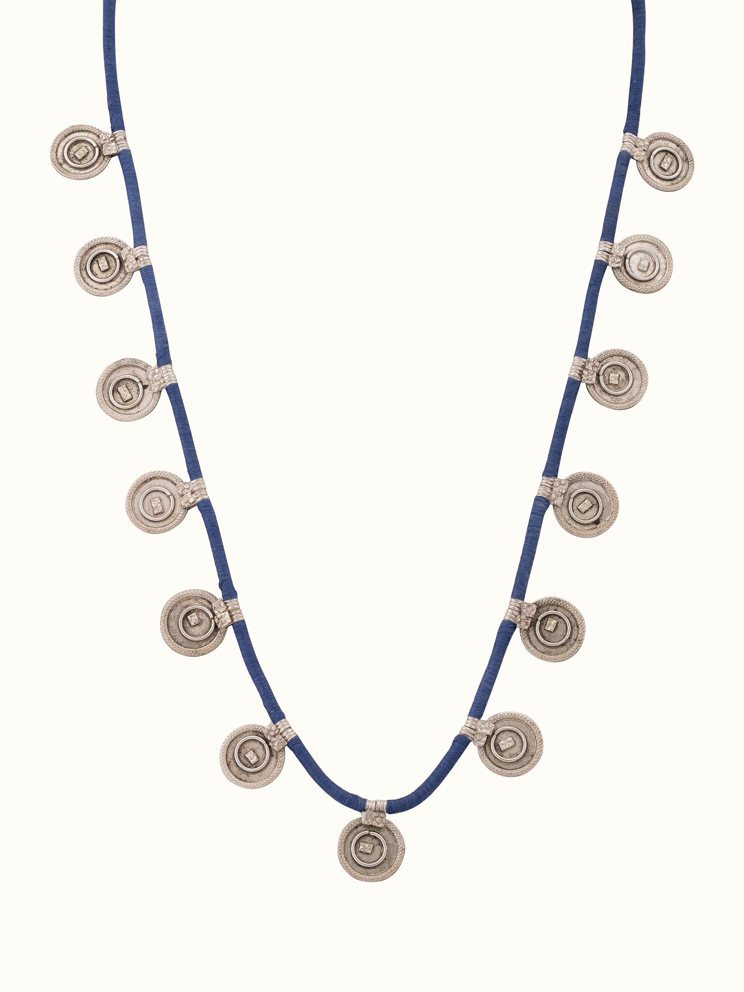 Front view of Lambani long necklace showcasing its traditional design and intricate beadwork