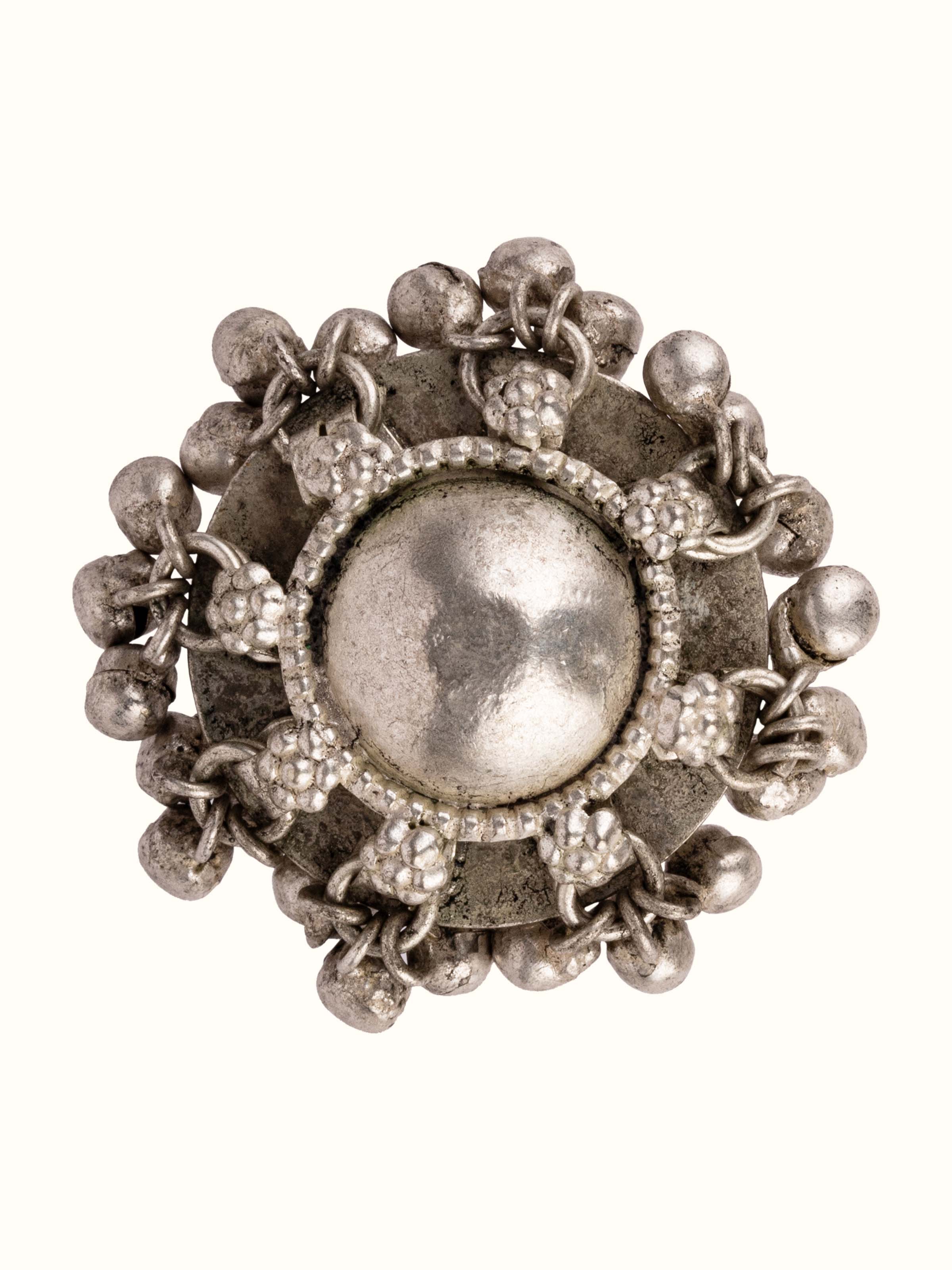 Front view of Lambani ring showcasing its traditional design and intricate craftsmanship