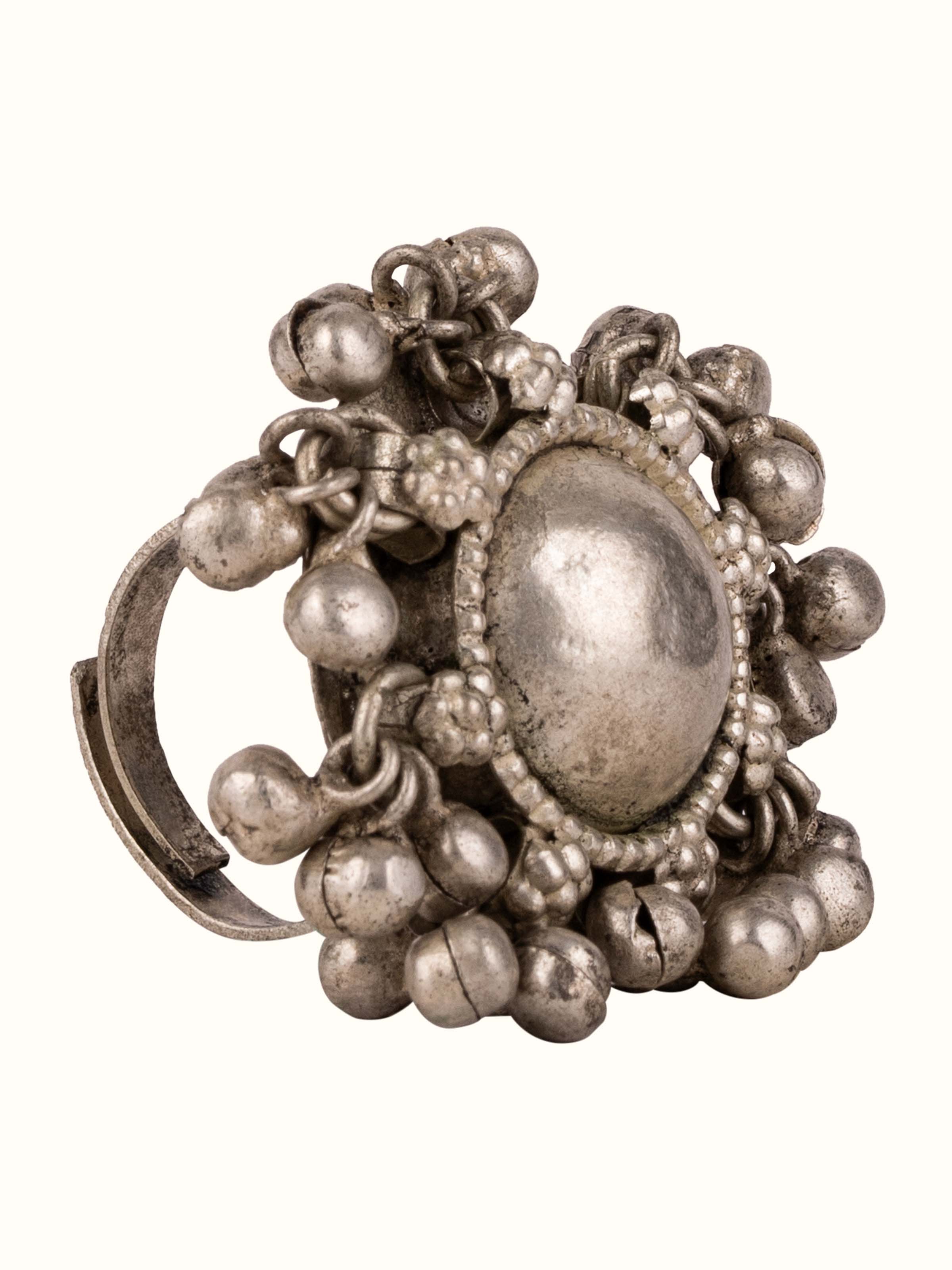 Angled view of Lambani ring showcasing its unique design and high-quality craftsmanship