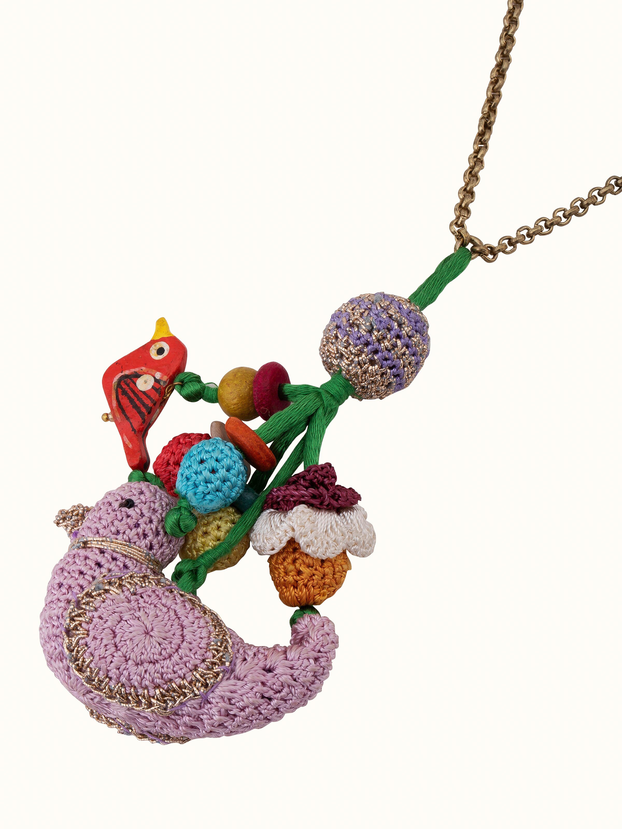 Overview of Crochet Pendant with Chain, showing overall design