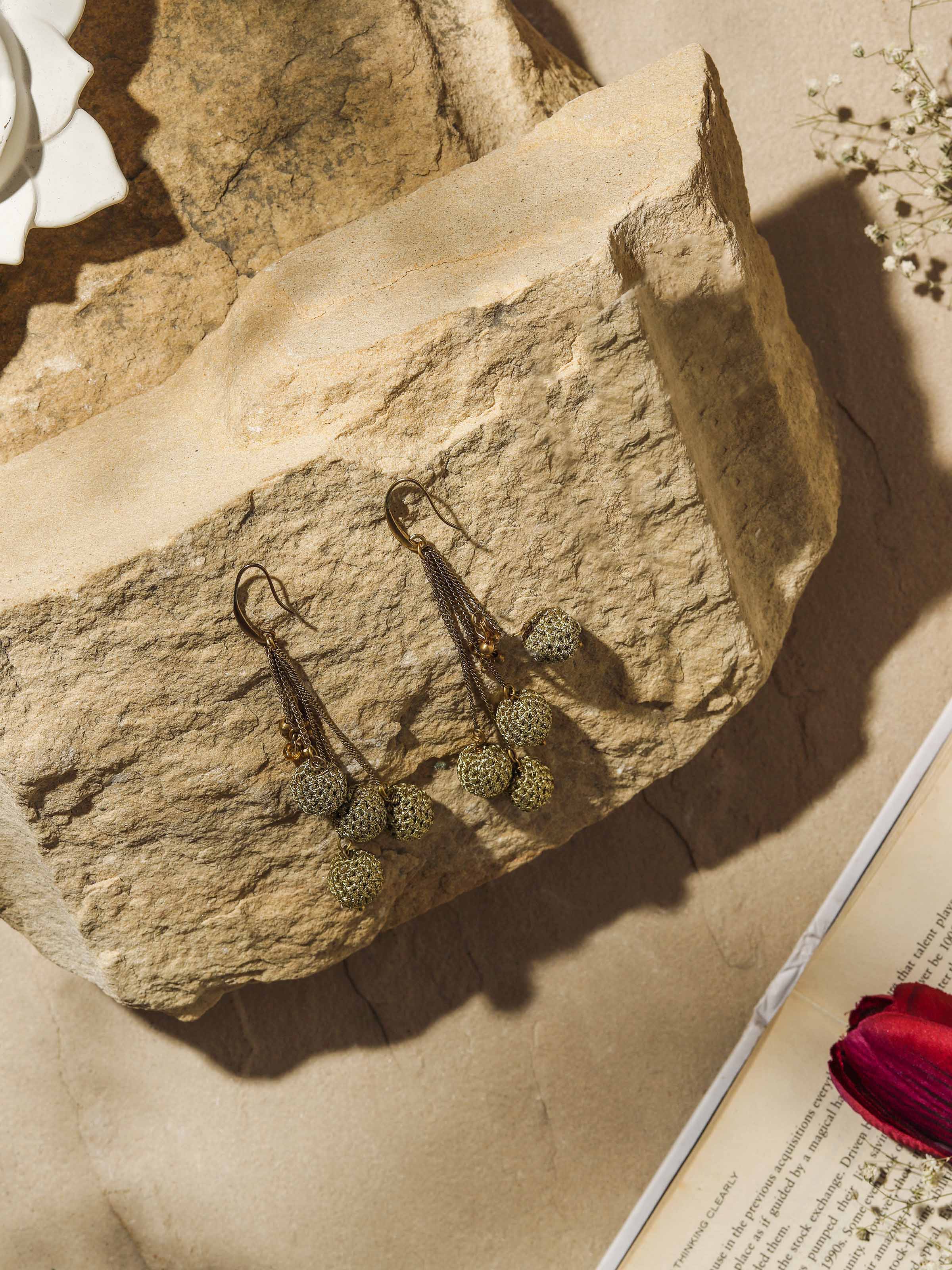 Side view of Handcrafted Hoops illustrating their hoop style.