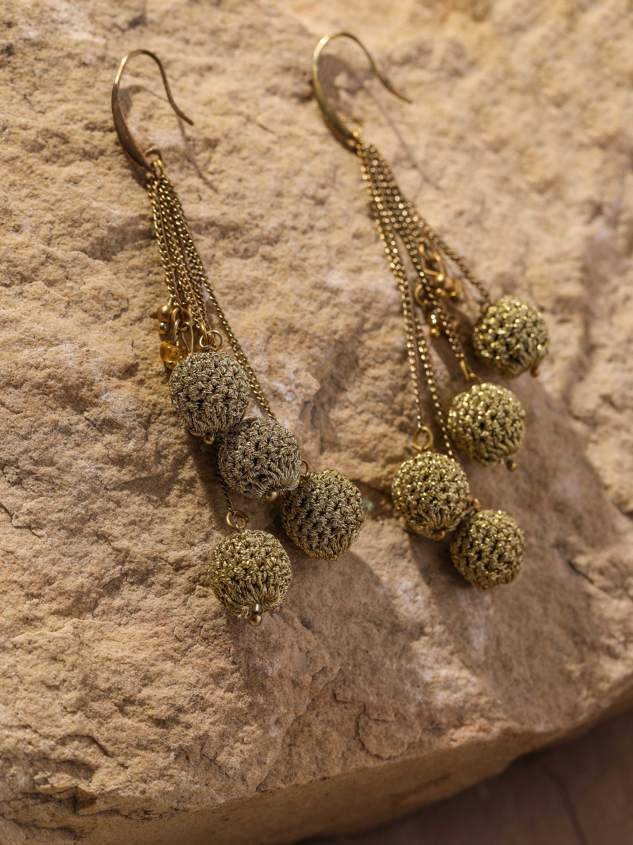 Back view of Handcrafted Hoops showcasing detailed and  overall design.