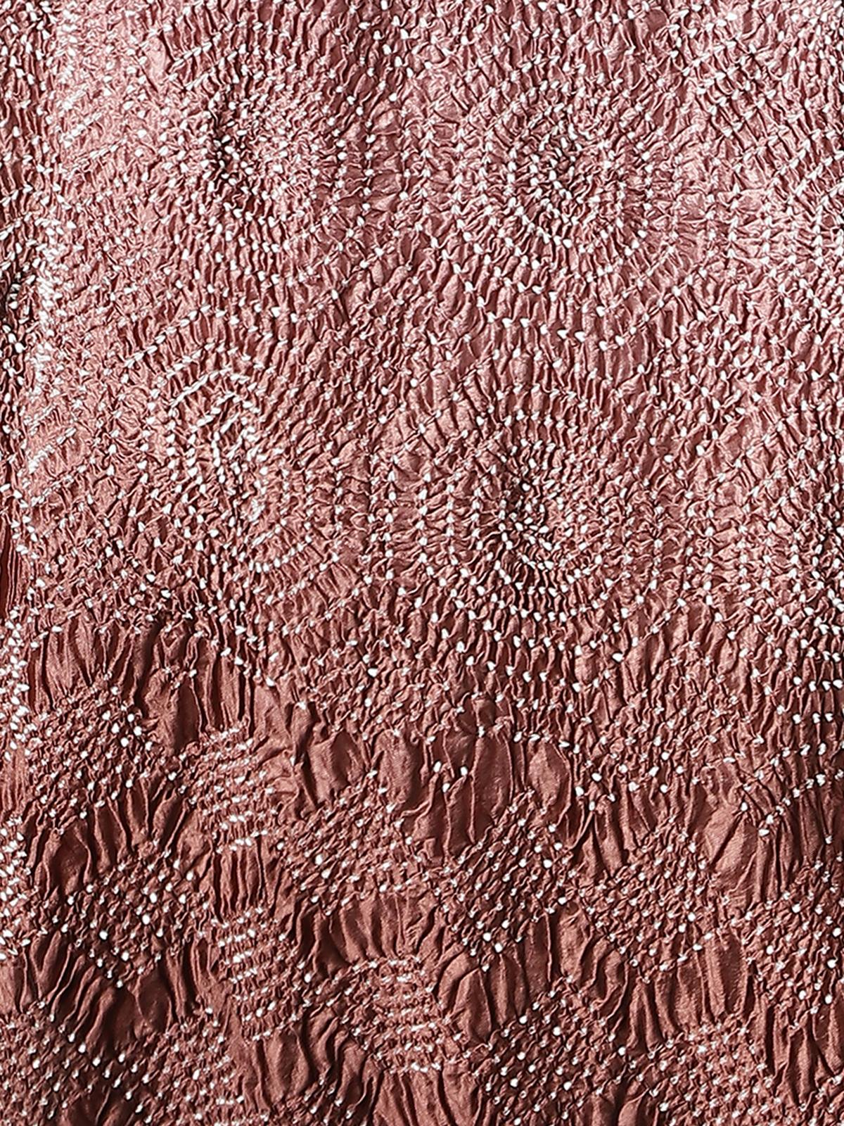 Alternate detail view capturing Bandhani motifs and vibrant wine hue.
