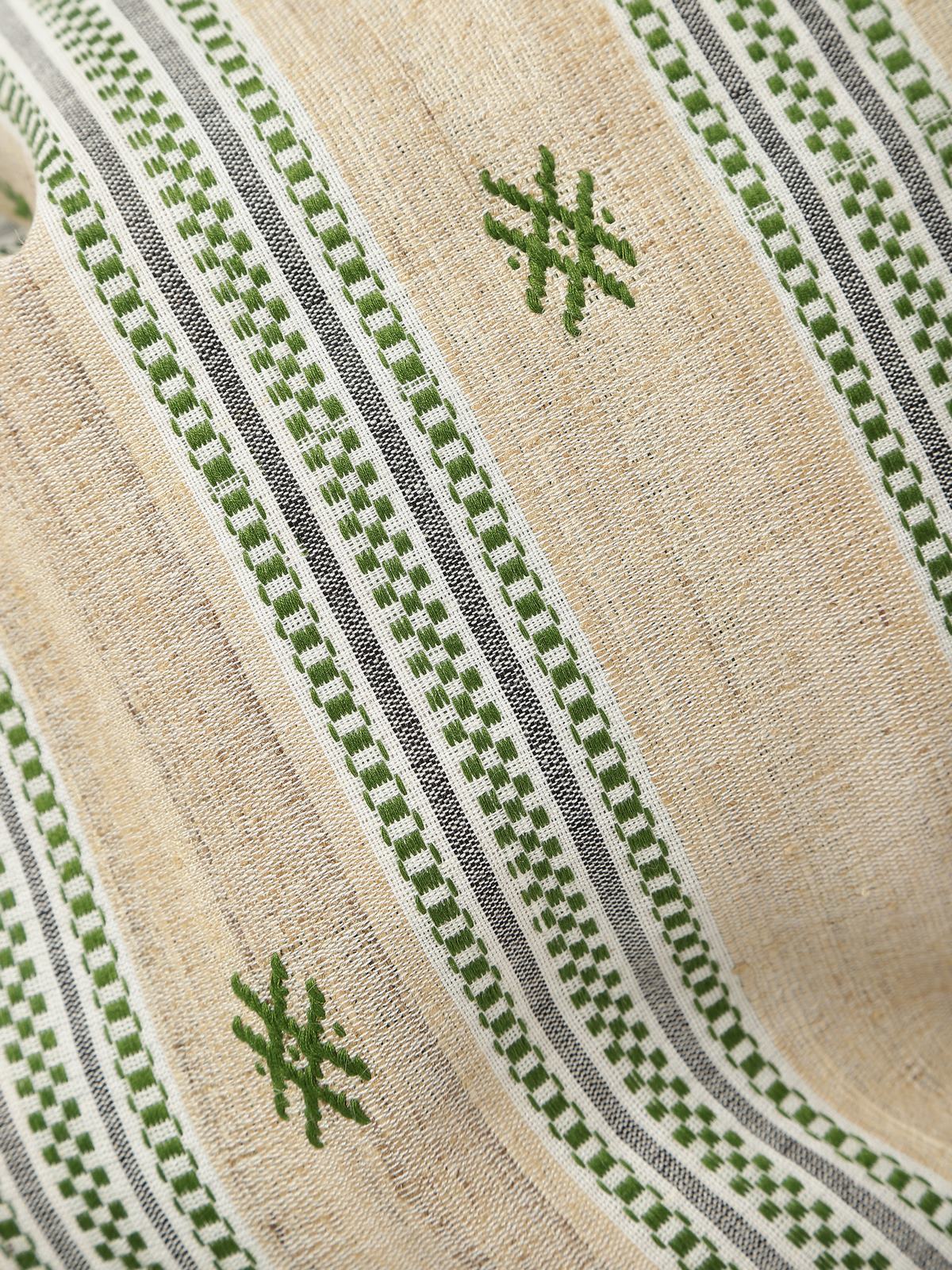 Green Cotton Silk Stole
