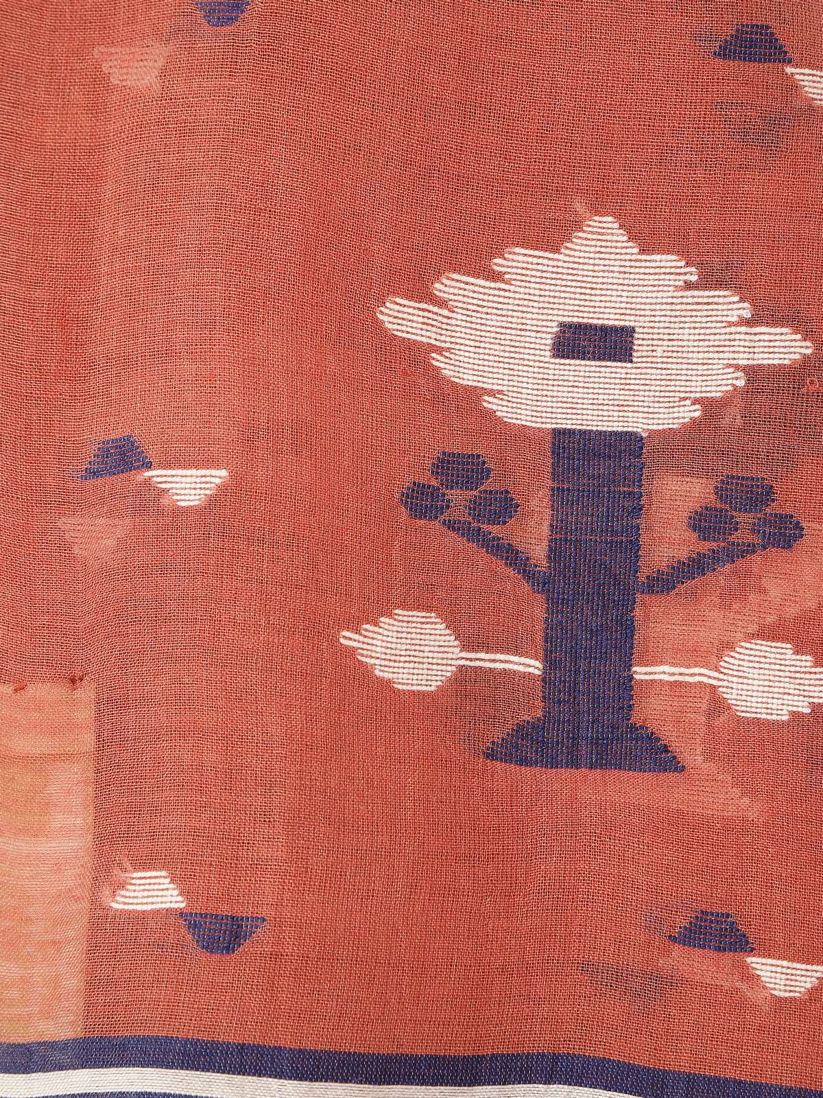 Red Cotton Silk Stole