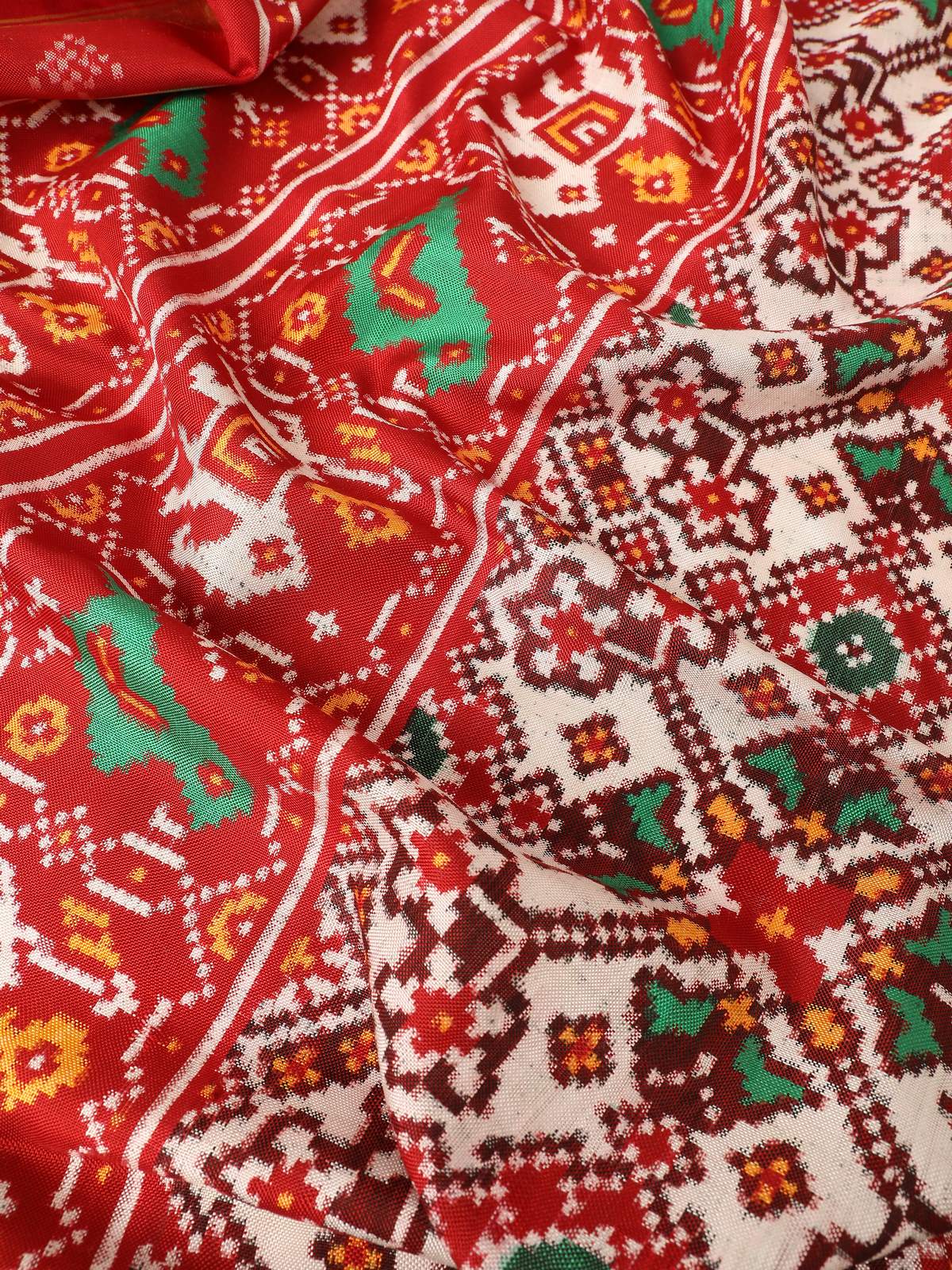 Off-white Silk Patola Dupatta