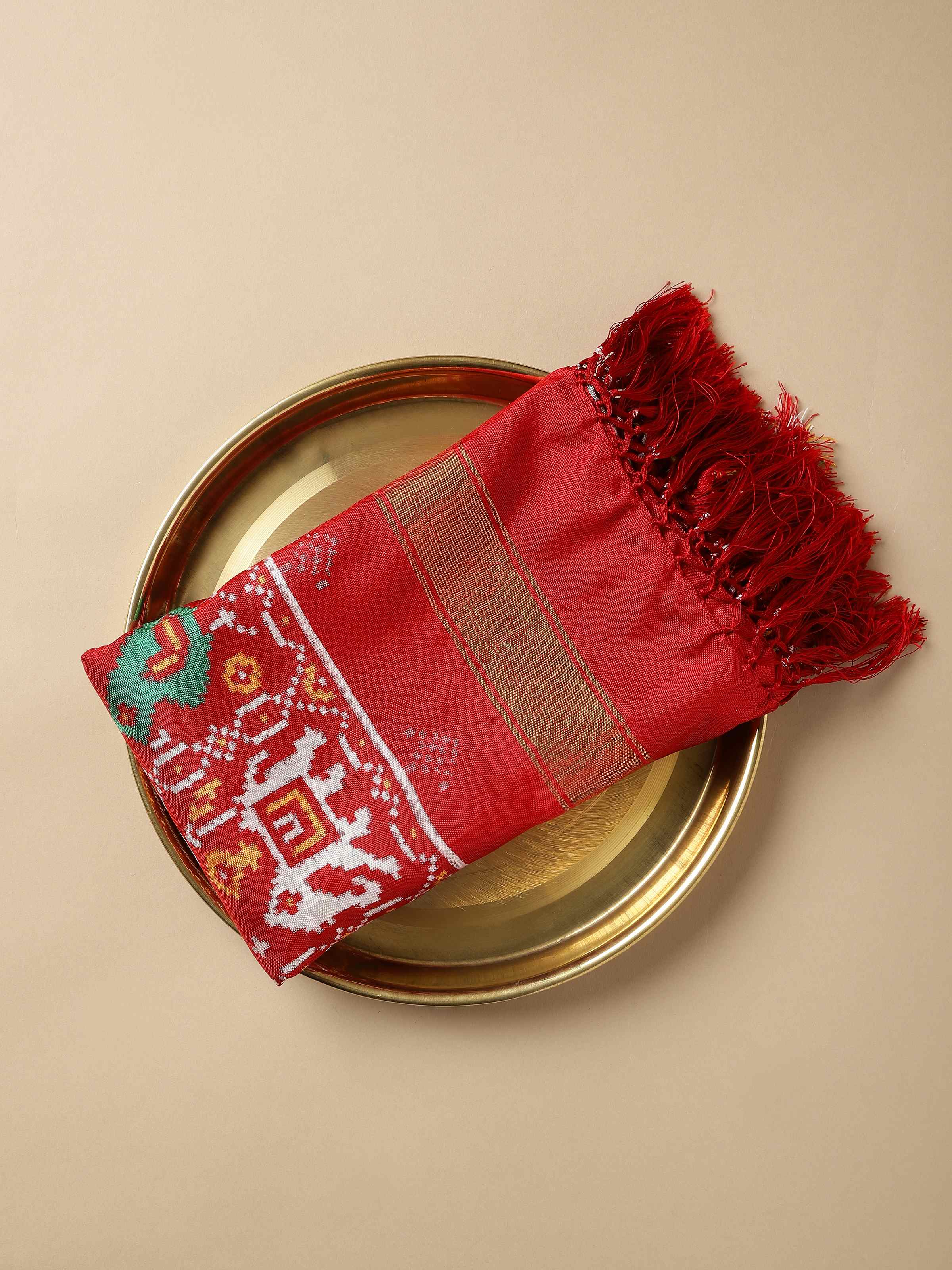 Off-white Silk Patola Dupatta