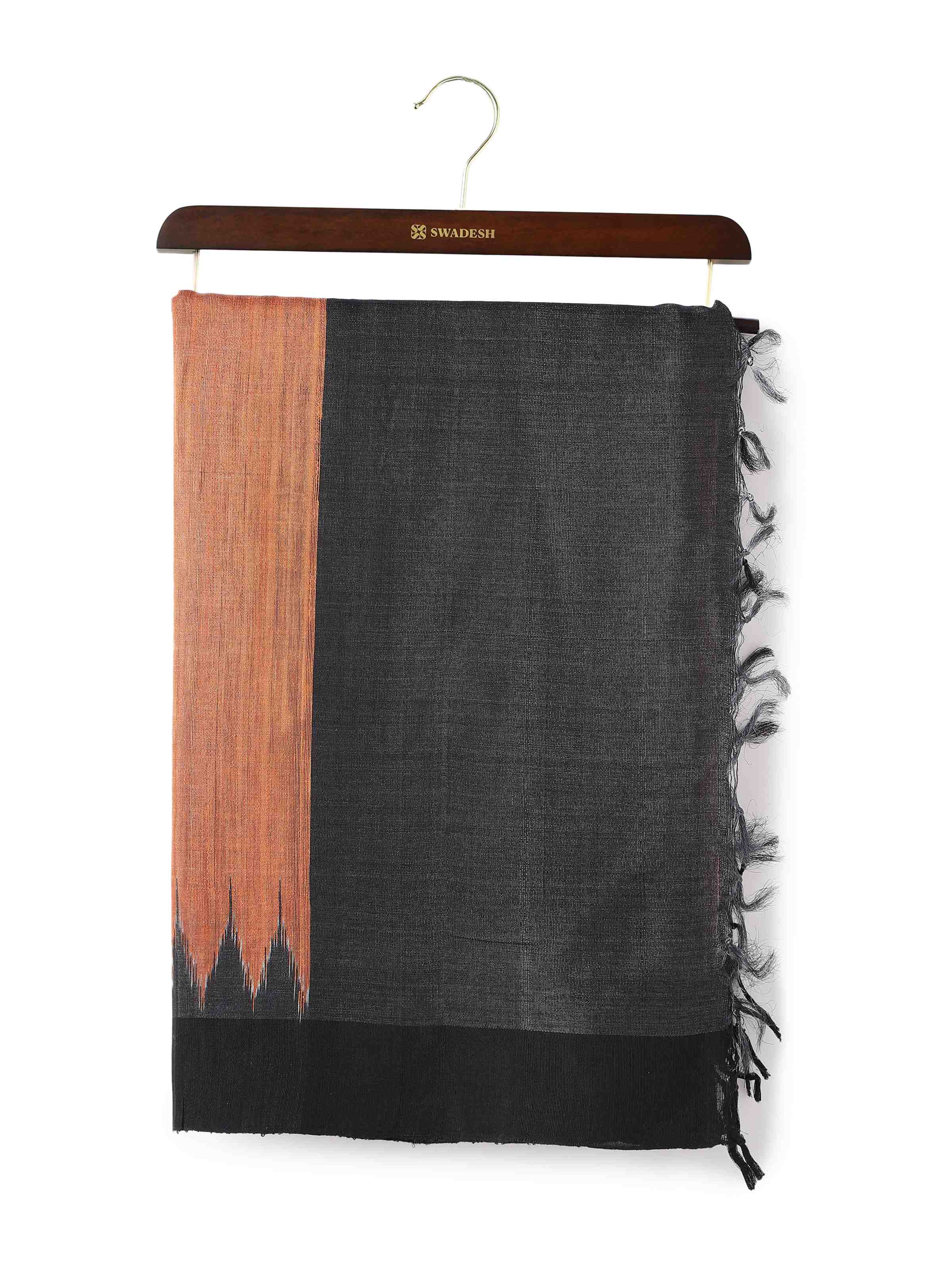 Rust Tussar Silk Dupatta