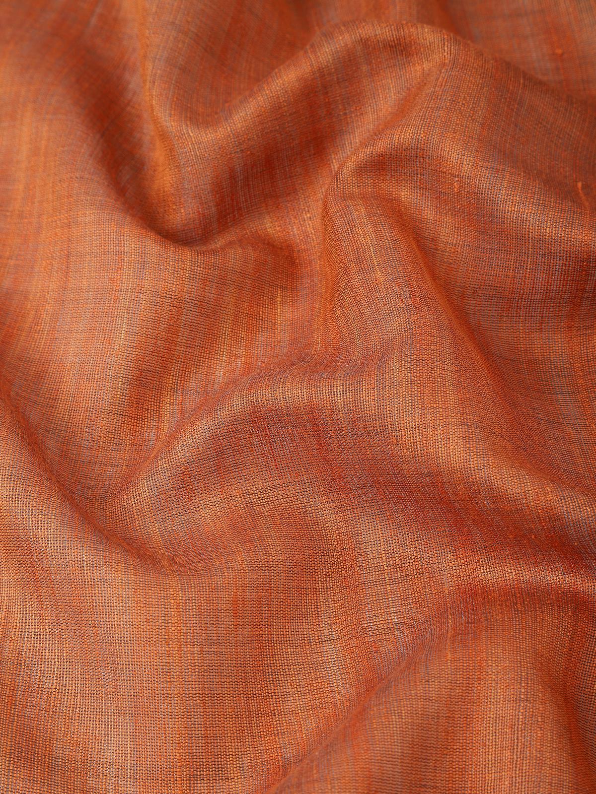 Rust Tussar Silk Dupatta