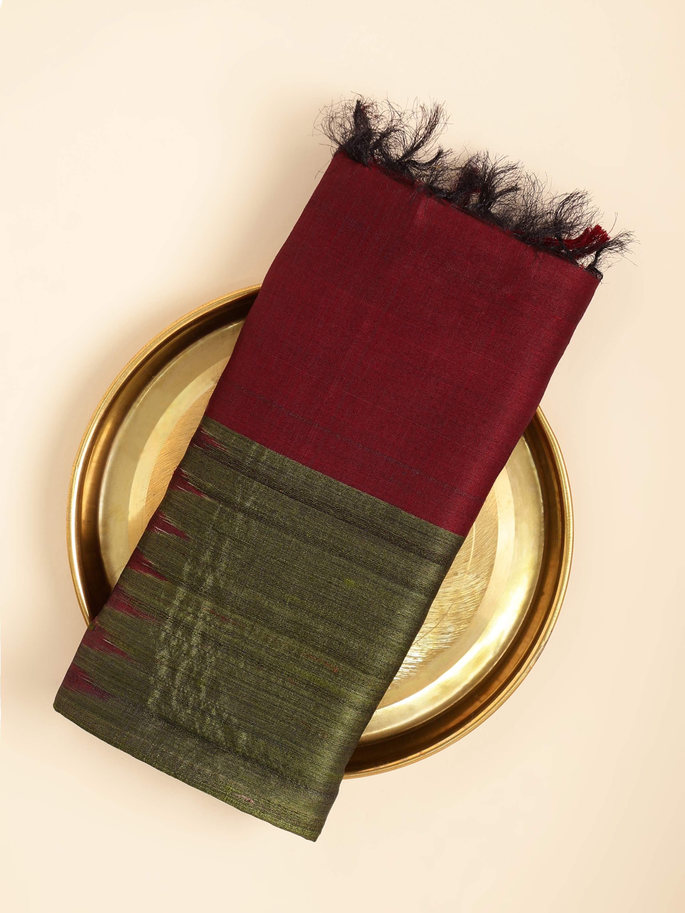 Grey Tussar Silk Dupatta