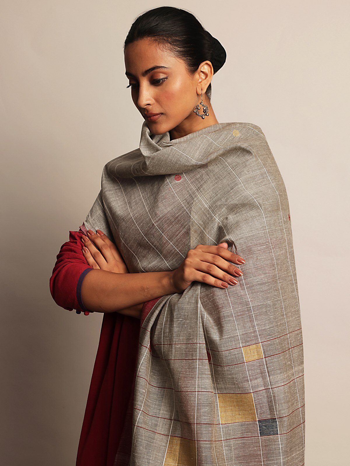 Alternate view capturing the lightweight fabric and detailed craftsmanship.